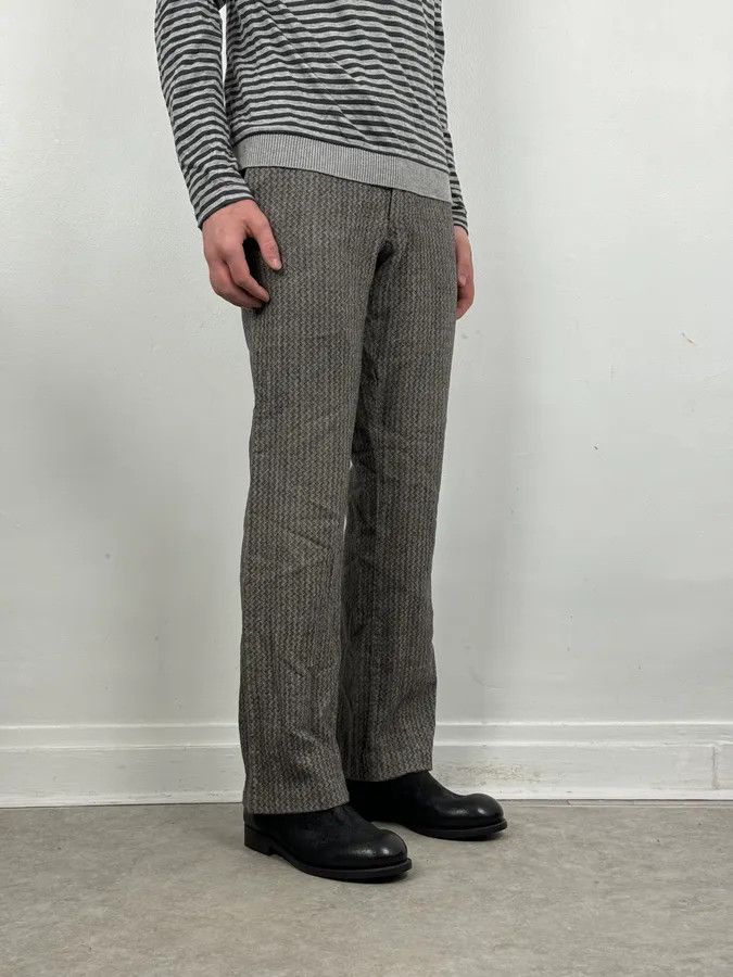Dries Van Noten Dries Van Noten Grey Classy Wool Mozaic Pants Size US 30 / EU 46 - 3 Thumbnail