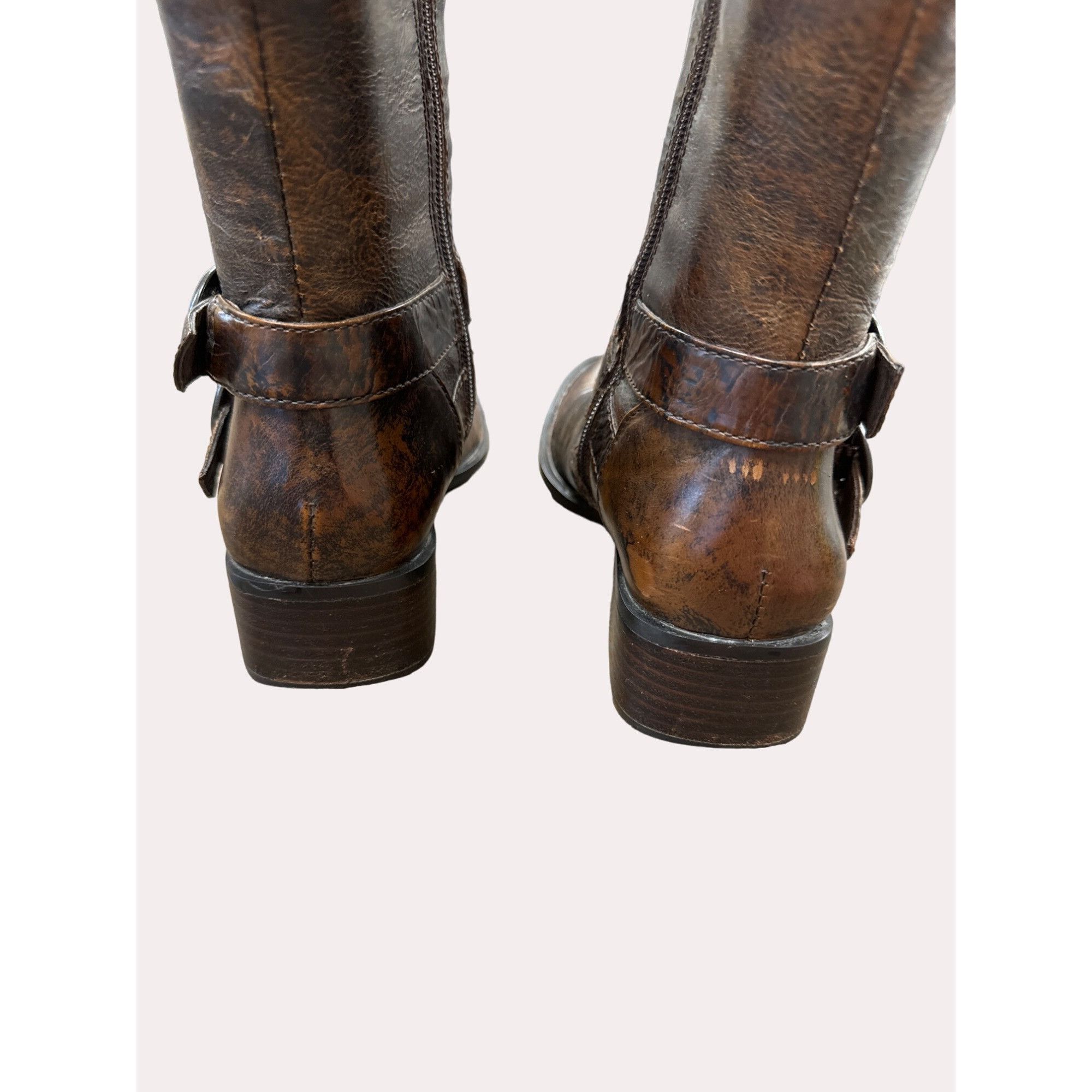 Vintage Born Crown women’s brown leather equestrian below knee boot Size US 4 / IT 34 - 8 Thumbnail