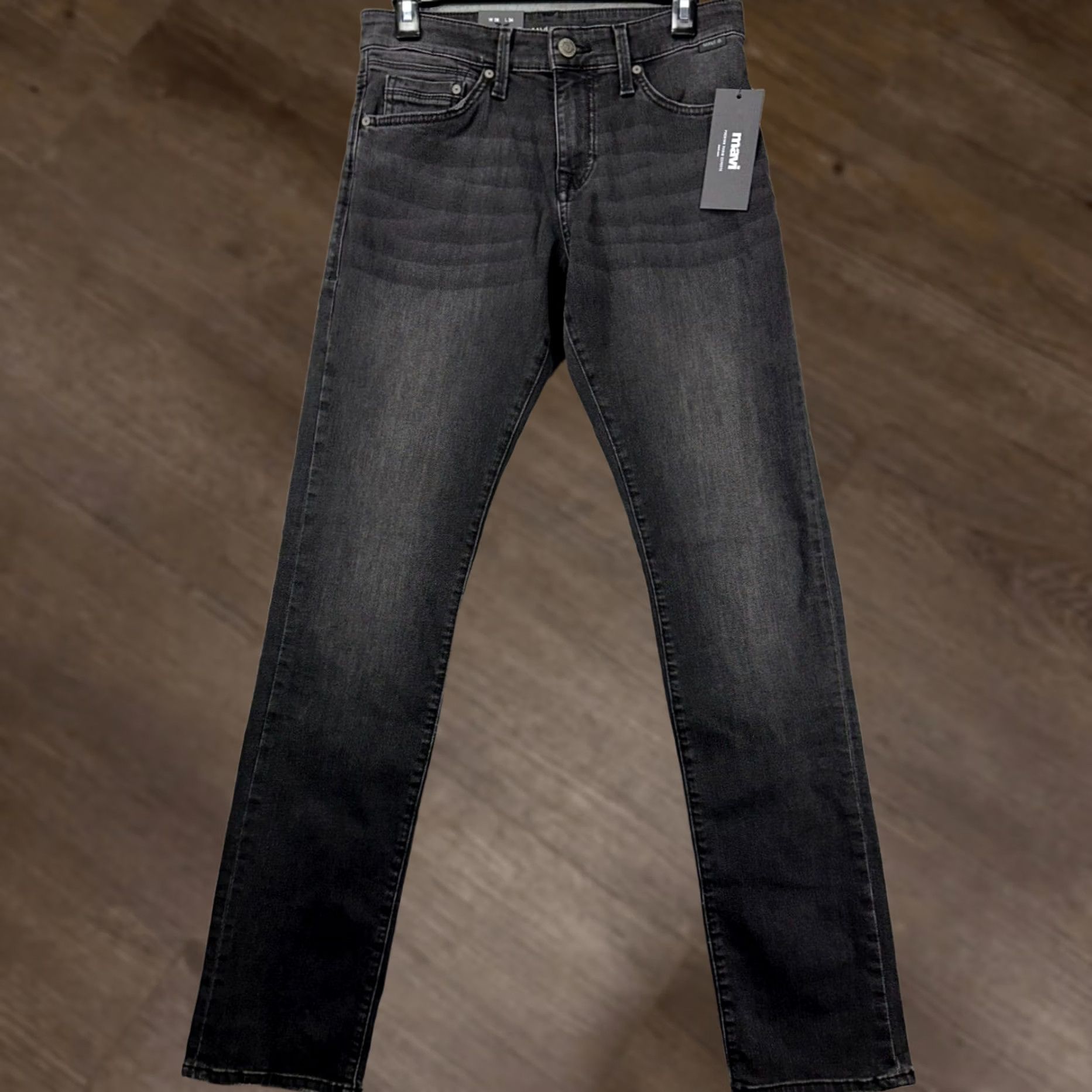 Vintage Mavi Matt Jeans Mens 28X32 Gray Charcoal Wash Straight Leg Relaxed Denim Pockets Stretch Mens Size US 28 / EU 44 - 1 Thumbnail