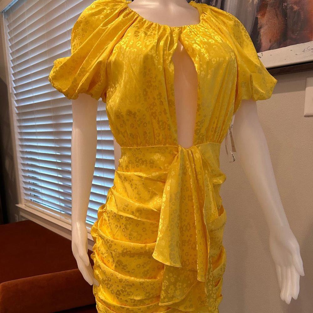 Designer For Love and Lemons Pleated & Ruffled Dress Size L / US 10 / IT 46 - 8 Thumbnail