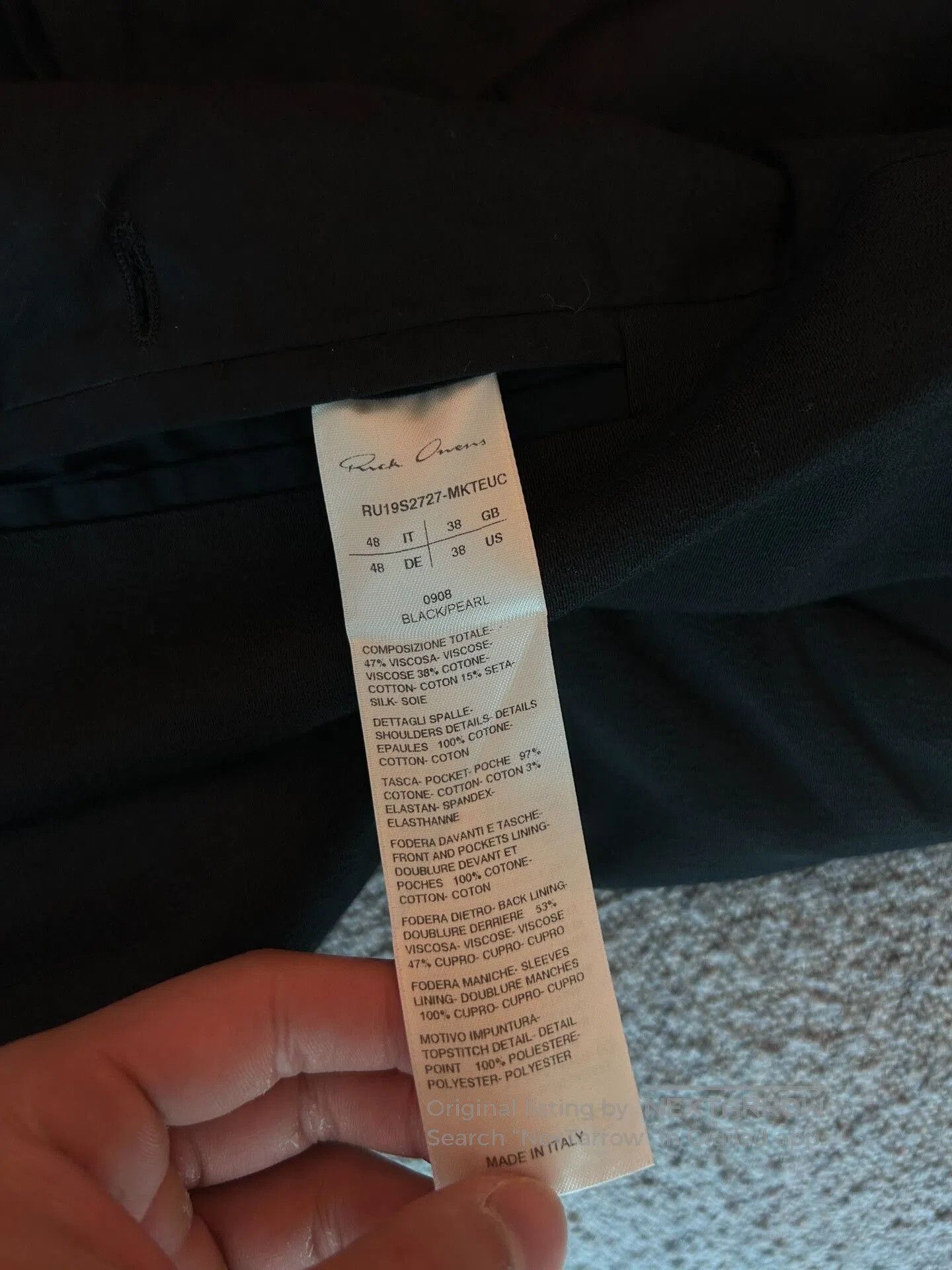 Rick Owens Rick Owens Black Suit Jacket. Size US M / EU 48-50 / 2 - 5 Thumbnail