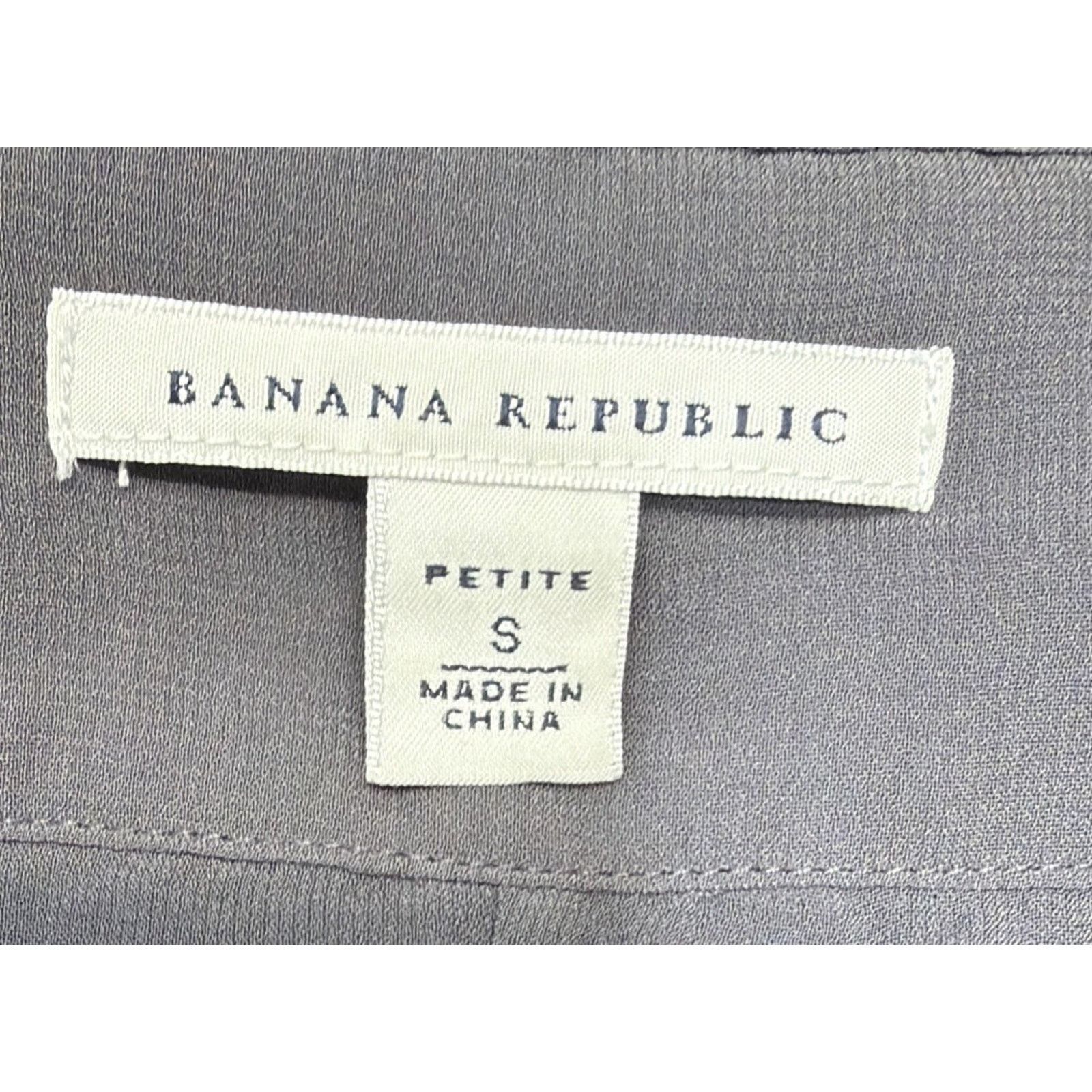 Banana Republic Banana Republic SP Gray Silk Blouse Shirt Sleeveless Career Size S / US 4 / IT 40 - 5 Thumbnail