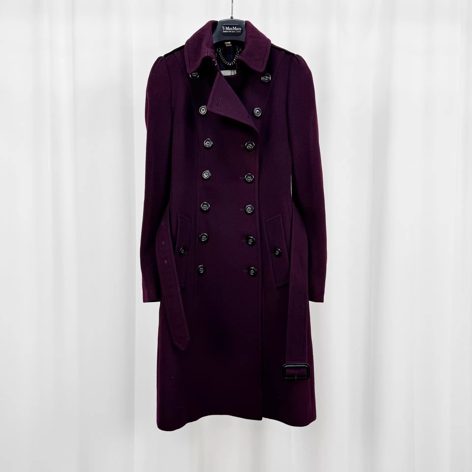 Burberry Burberry double-breasted check lining wool coat UK4 99 new Size XS / US 0-2 / IT 36-38 - 1 Thumbnail