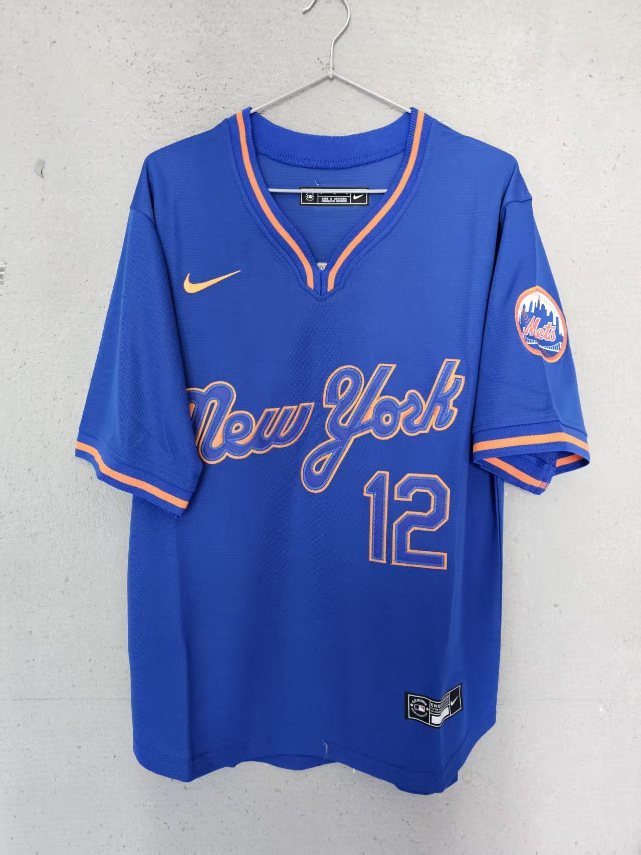 MLB New York Mets 12 Francisco Lindor Jersey Blue Size US M / EU 48-50 / 2 - 1 Thumbnail