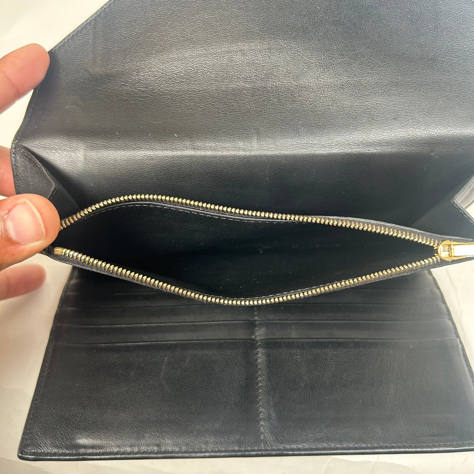 Celine Celine Black/Green Calfskin Envelope Wallet Size ONE SIZE - 6 Thumbnail
