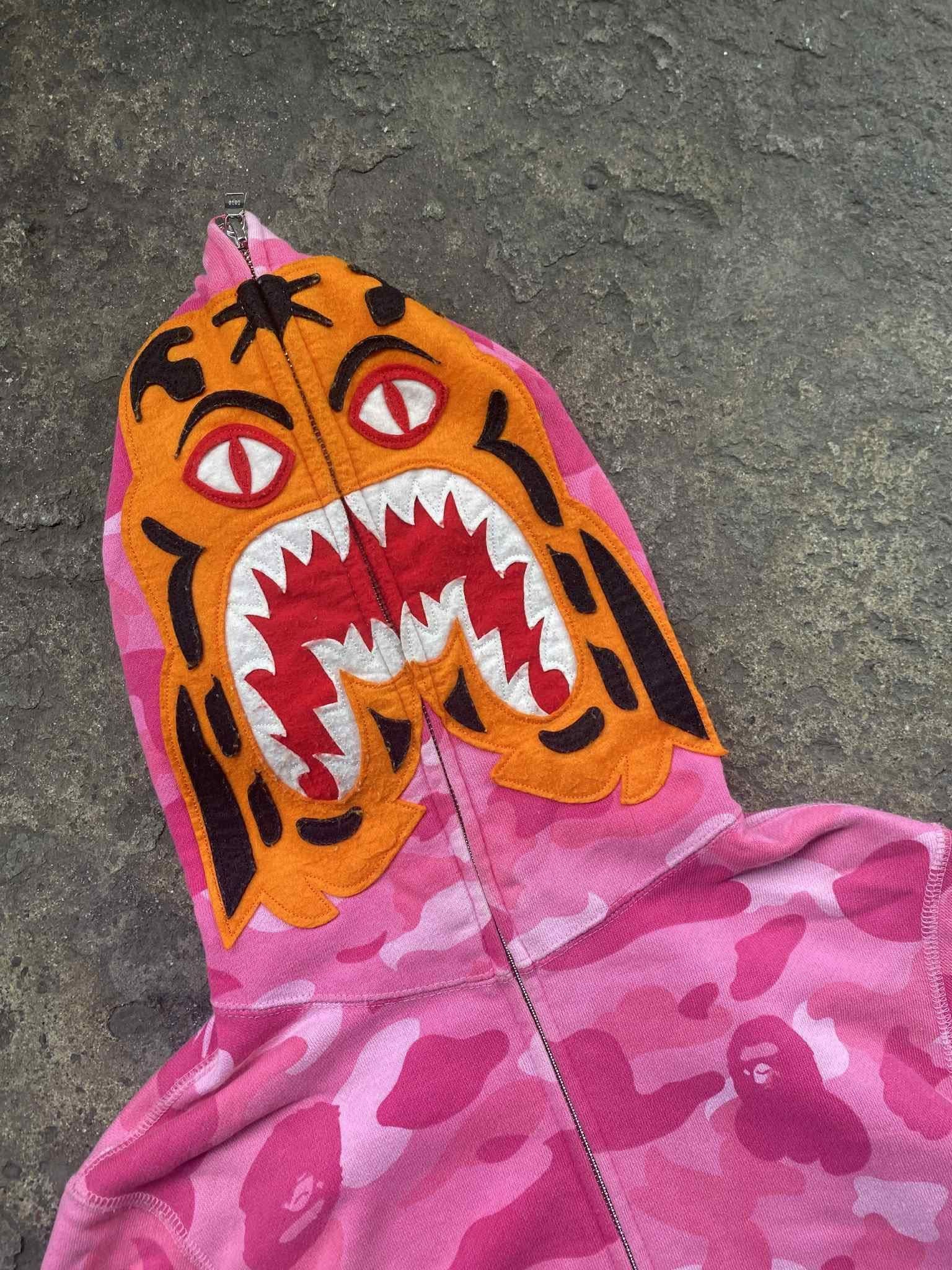 Bape Bape tiger full zip pink Size US S / EU 44-46 / 1 - 2 Thumbnail