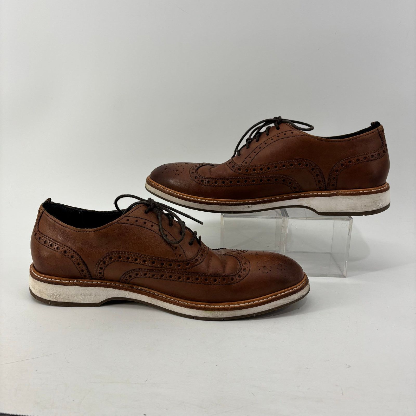 Cole Haan Cole Haan Sz 11 Mens Morris Grand Wingtip Brown Leather Size US 11 / EU 44 - 3 Thumbnail