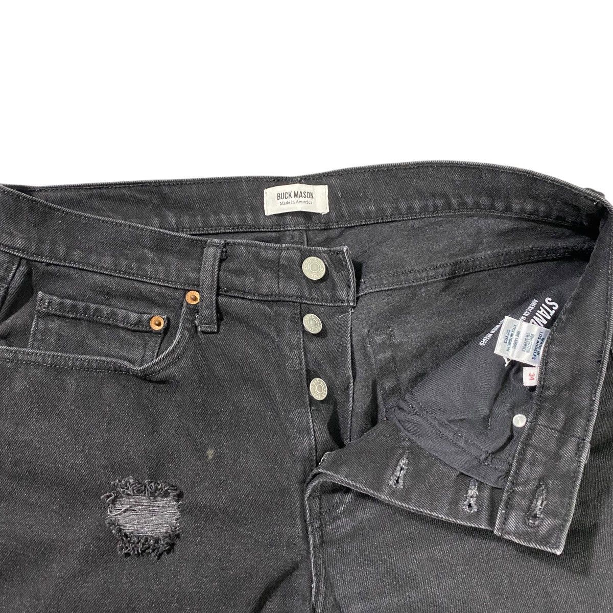 Buck Mason Buck Mason Denim Distress Size 34 Black Colour Size US 34 / EU 50 - 6 Thumbnail