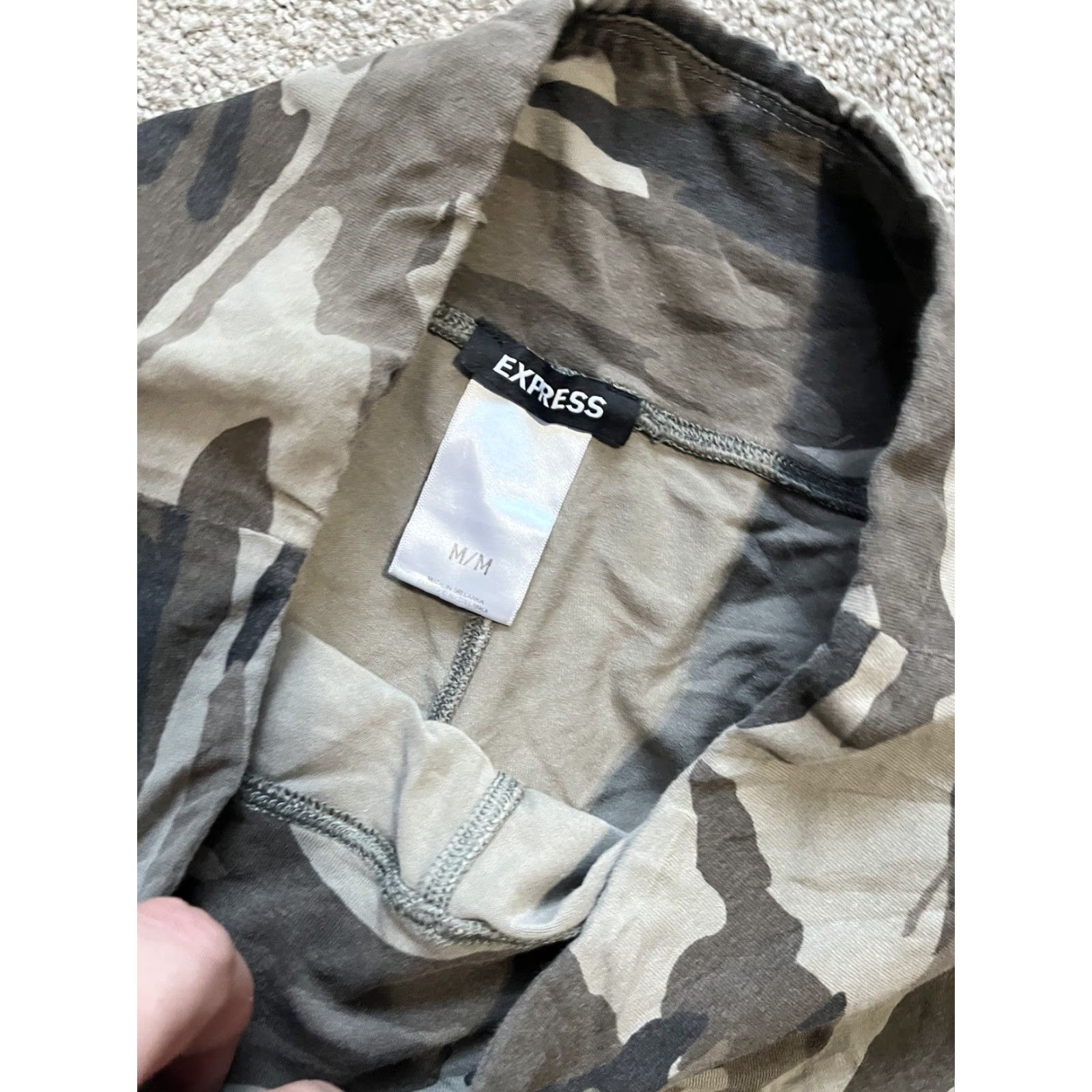 Express Express Women's Leggings Medium Mid Rise Camo Stretch Ankle Workout Pants Solid Size 32" / US 10 / IT 46 - 5 Thumbnail