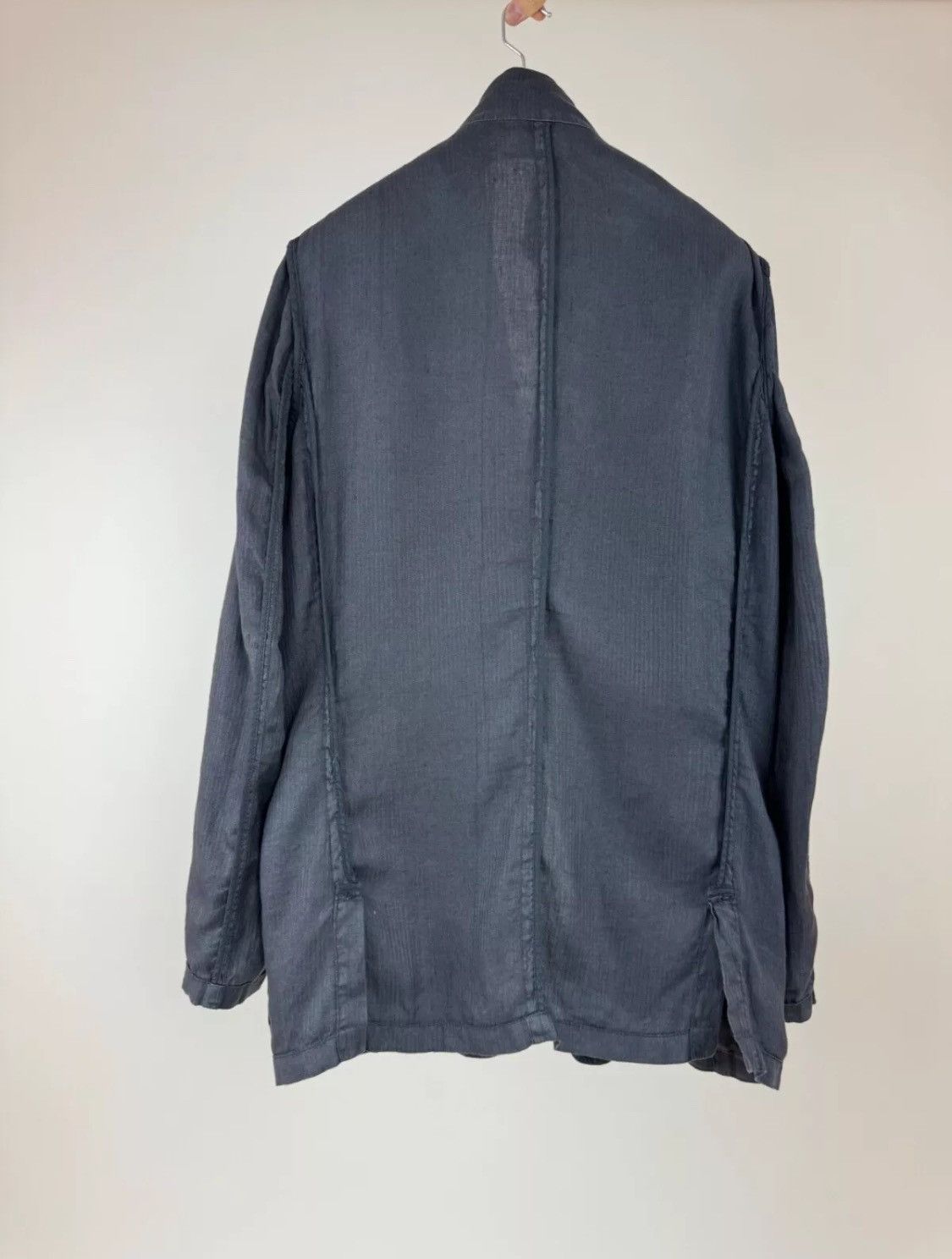 Yohji Yamamoto Archive YOHJI YAMAMOTO Linen Blazer Jacket Mens size 5/3XL Size 54L - 4 Thumbnail