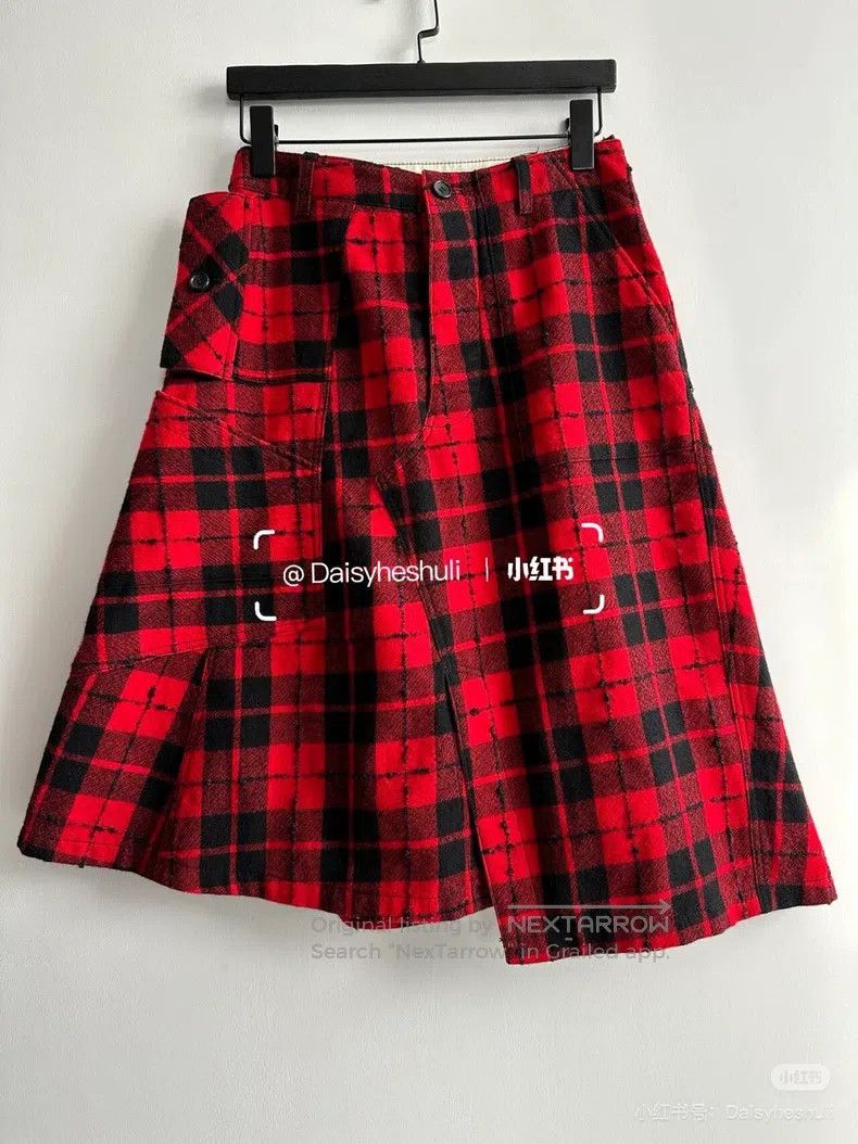 Comme des Garcons Comme Des Garcons size M Red Gingham Half Skirt Size 22" - 1 Thumbnail