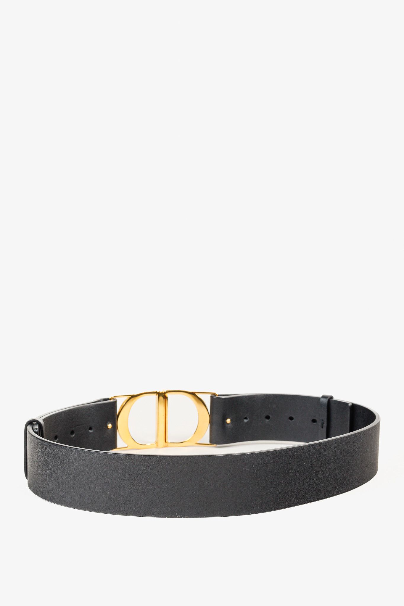 Dior Christian Dior 30 Montaigne Black Leather CD-Buckle Belt Size ONE SIZE - 2 Thumbnail