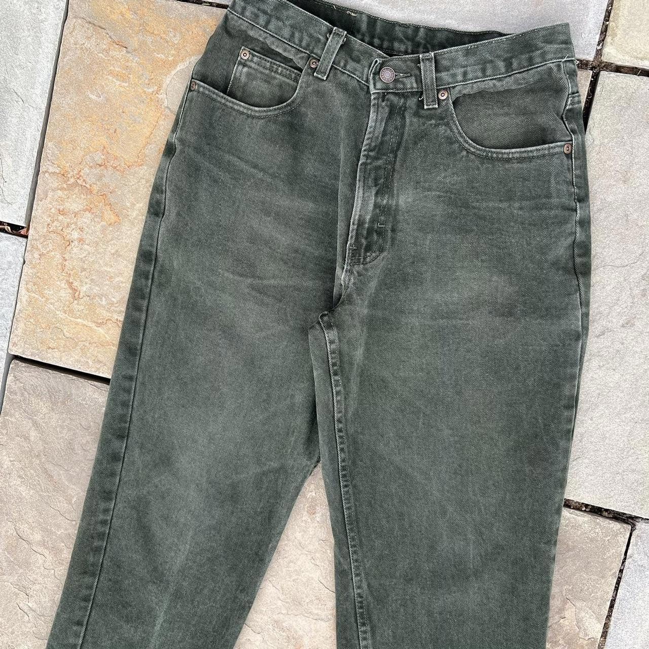 Vintage Vintage 90s Dark Green Jeans Made in USA 32x27 Size US 32 / EU 48 - 4 Thumbnail