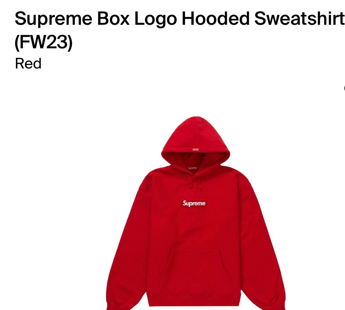 image of Supreme Box Logo Red, Men's (Size Large)