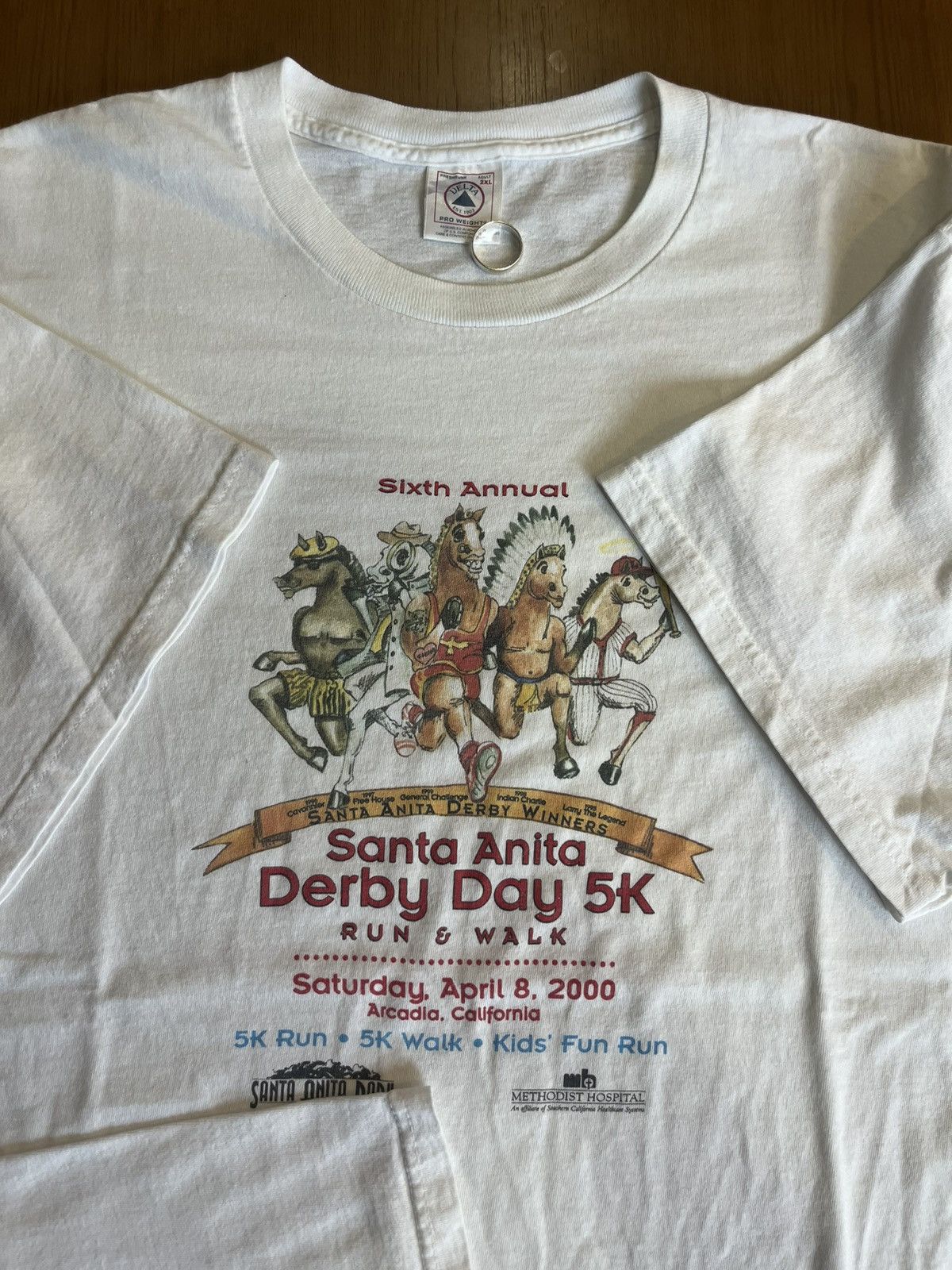Vintage Vintage Sixth Annual Santa Anita Derby Day 5K 2000’s Tshirt Size US XXL / EU 58 / 5 - 7 Thumbnail