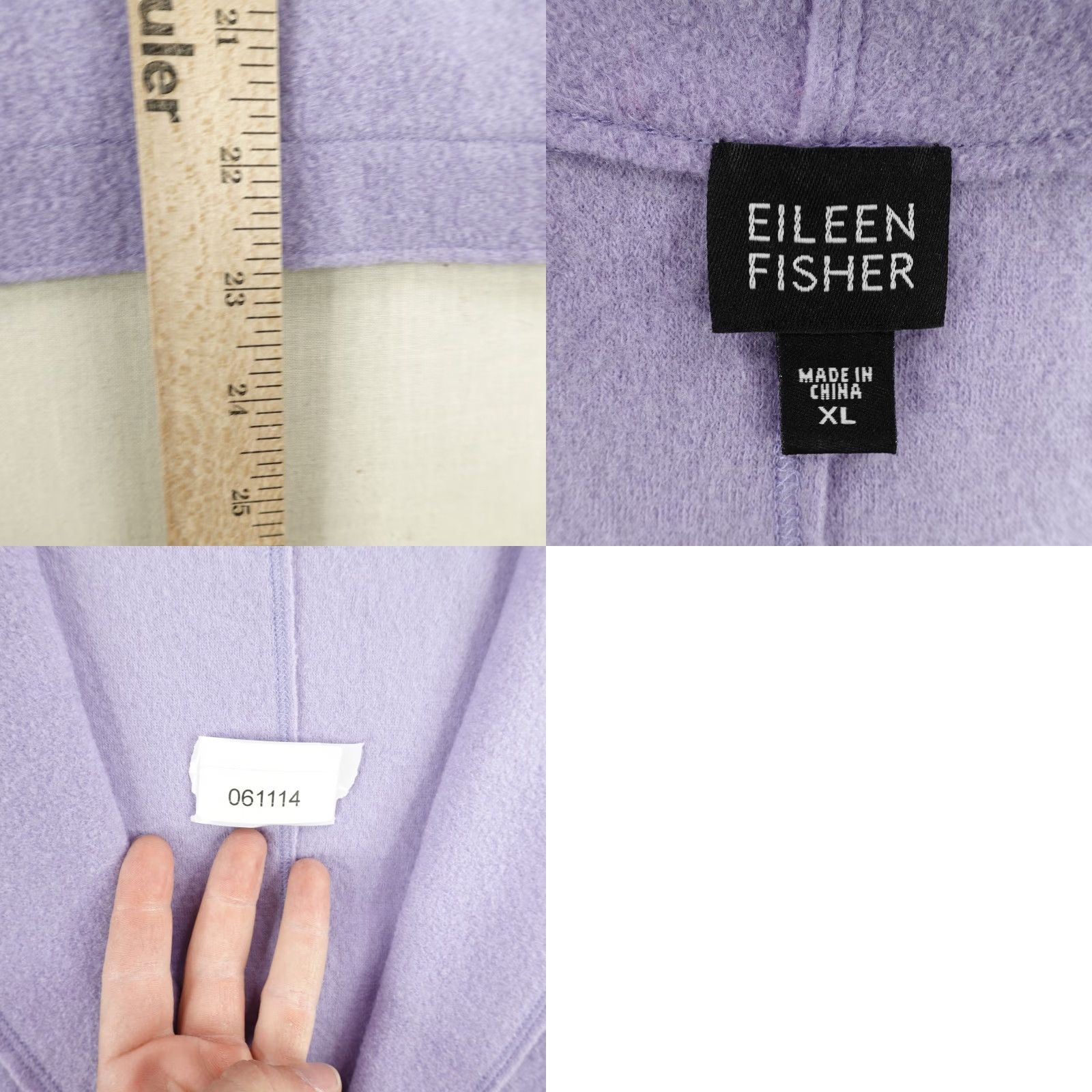 Eileen Fisher VINTAGE Eileen Fisher Blazer Jacket Womens XL Wool Blend Crop Classic Long Sleeve Purple Basic Coat Size XL / US 12-14 / IT 48-50 - 8 Thumbnail