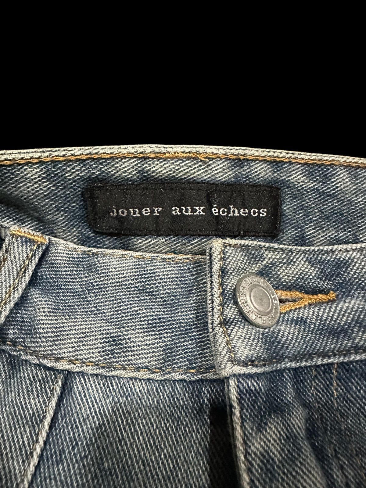 Designer × If Six Was Nine × Jean Paper Cut Hagi Denim JOUER AUX ECHECS Bootcut Flores Jeans Size 28" / US 6 / IT 42 - 6 Thumbnail