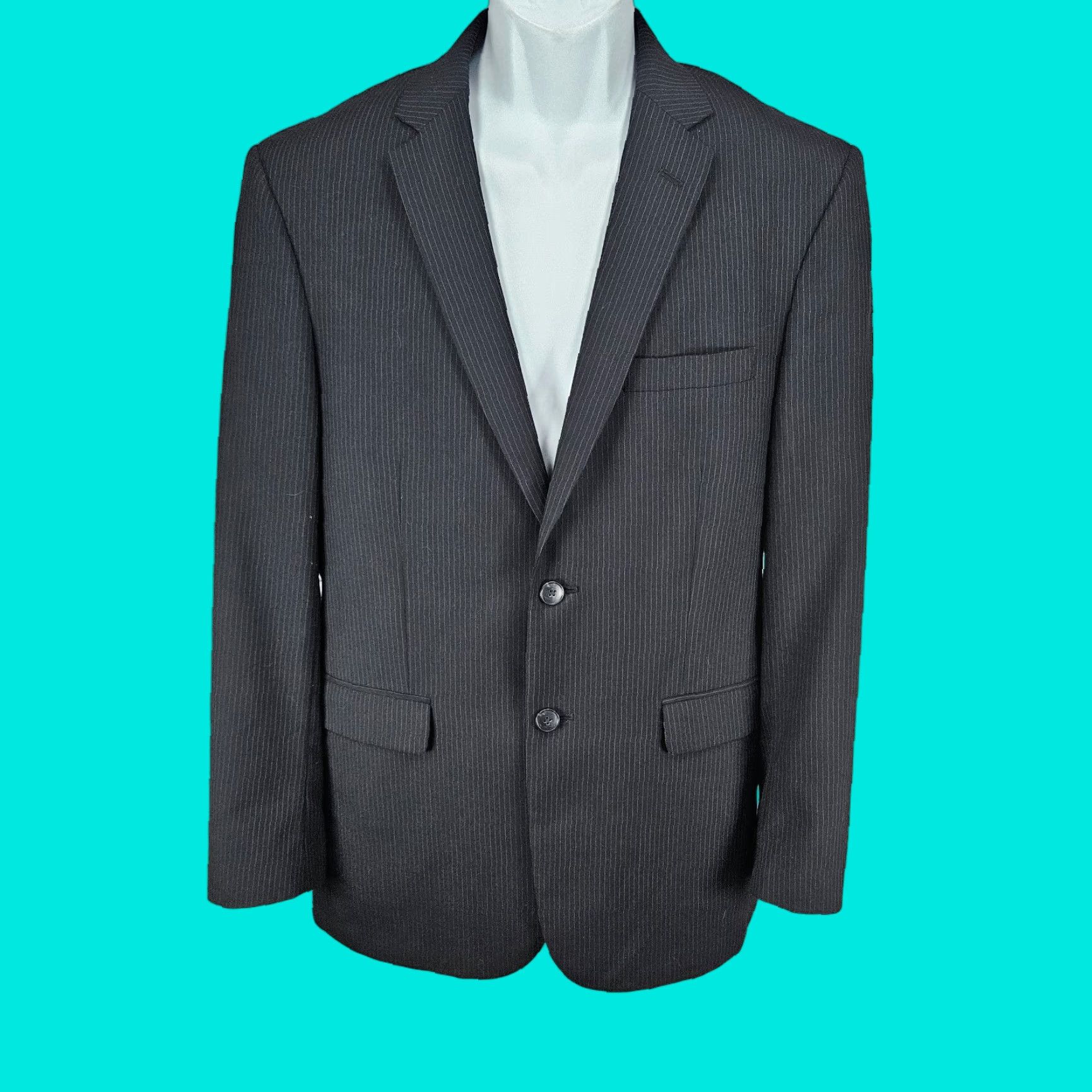 Jos. A. Bank Blazer 40R Navy 100% Wool Slim Fit 2 Button Notch Mens