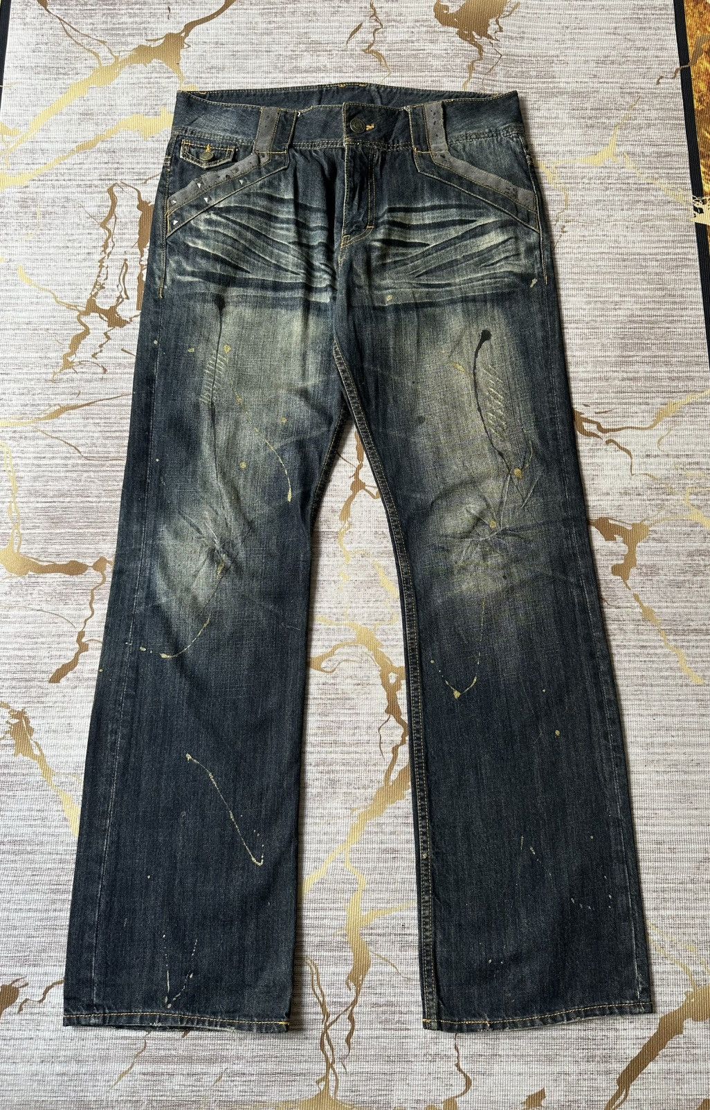 Japanese Brand FLARE Japanese Brand Claw Marks Design Denim Size US 34 / EU 50 - 2 Thumbnail