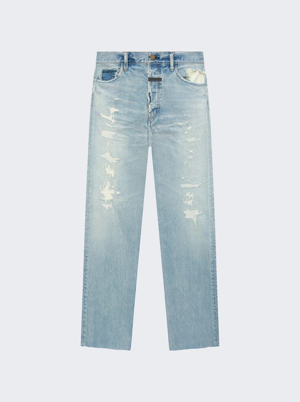Fear of God o1mle0326 5 Pocket Straight Jeans in Blue Size US 30 / EU 46 - 1 Thumbnail