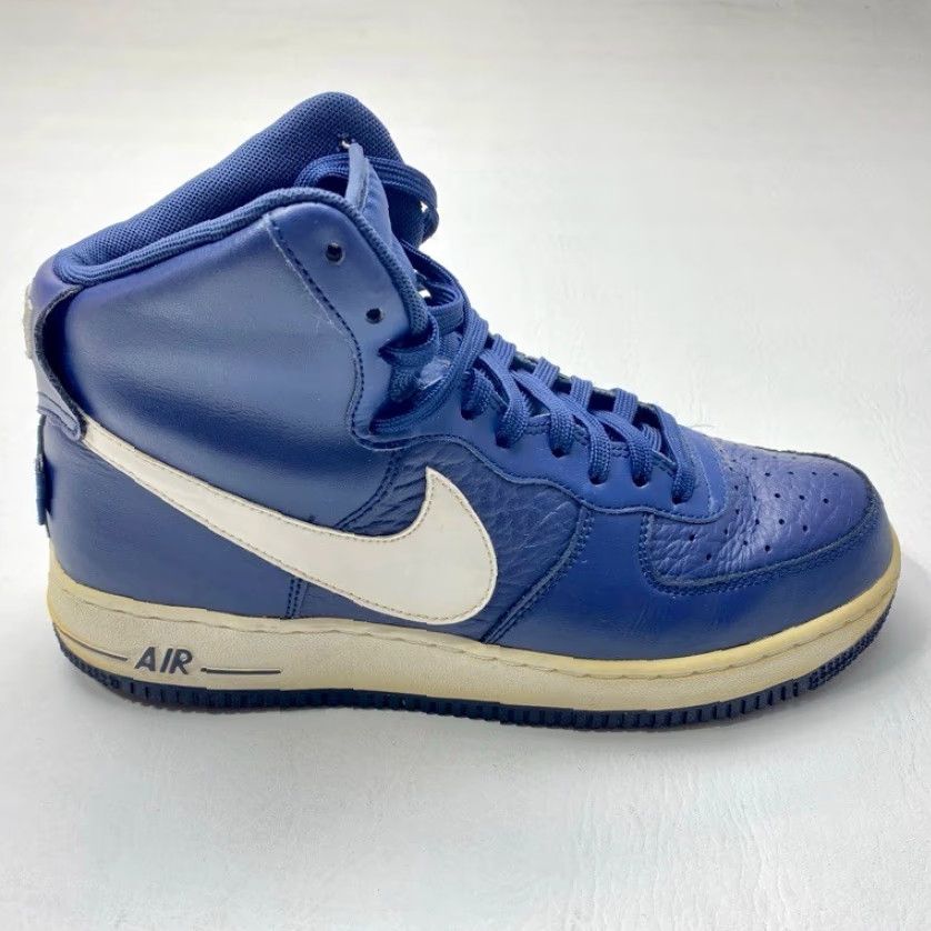 Nike VINTAGE Nike Air Force 1 315121-414 Men's Size 8.5 Navy Blue High Tops 1607 Size US 9 / EU 42 - 5 Thumbnail