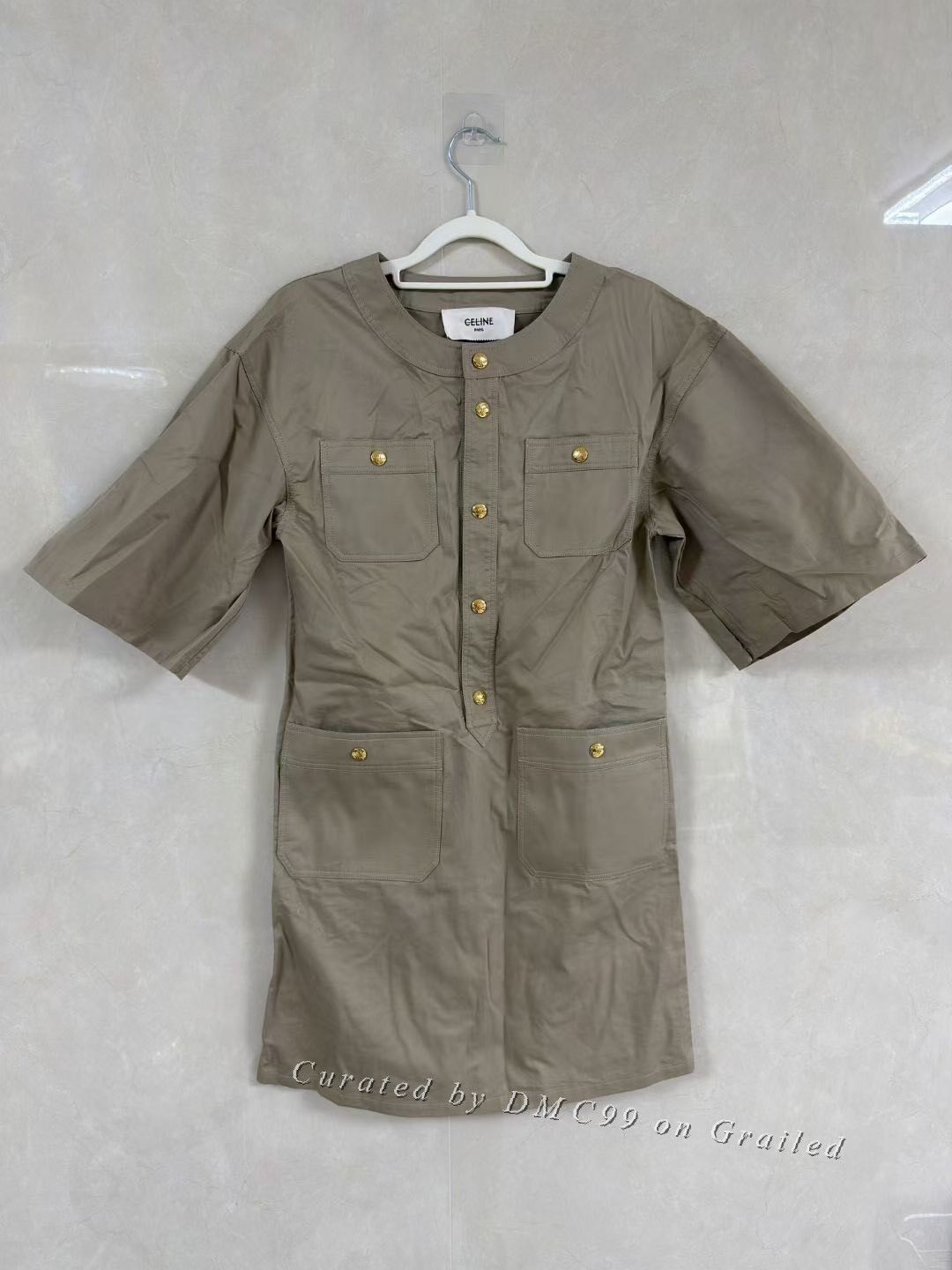 Celine Celine Gold Buckle Four-Pocket Utility Dress Size XS / US 0-2 / IT 36-38 - 1 Thumbnail
