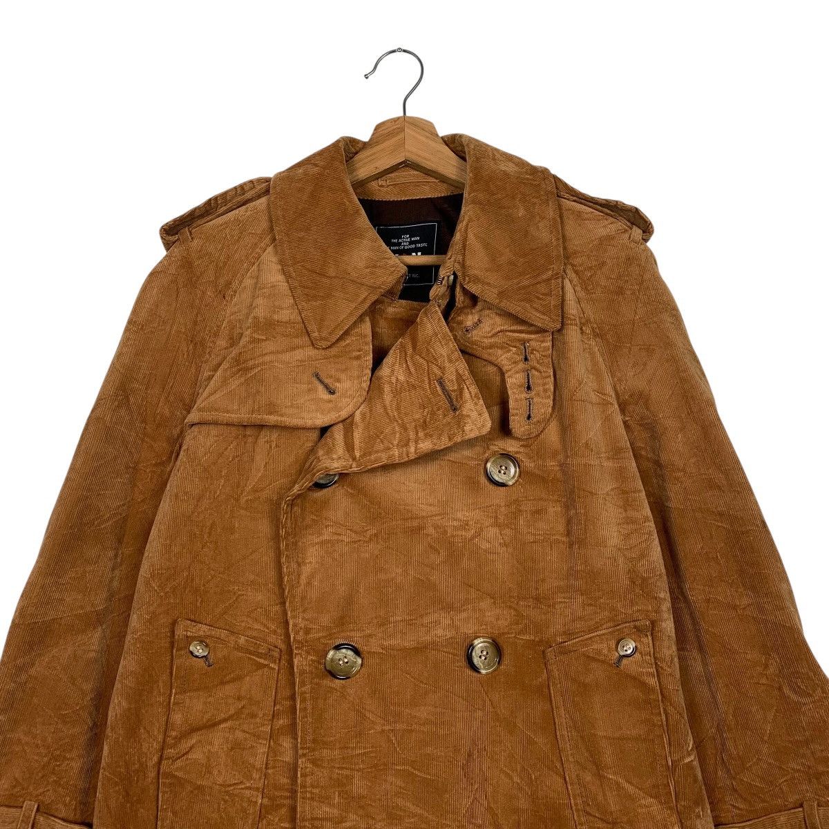 Japanese Brand Van Jacket Double Breasted Corduroy Trench Coat Size US M / EU 48-50 / 2 - 2 Thumbnail