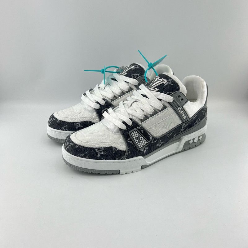 Louis Vuitton Louis Vuitton Trainer Low Top Sneakers in Gray White -2508 Size US 8.5 / EU 41-42 - 1 Thumbnail