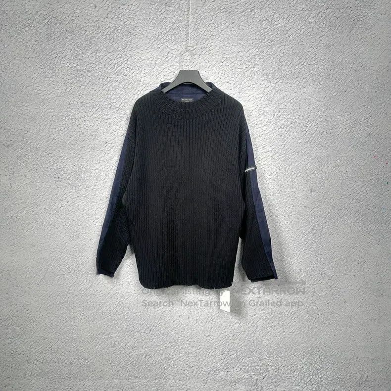 Balenciaga Balenciaga Patchwork Flannel Knitted Sweater Size US M / EU 48-50 / 2 - 1 Thumbnail