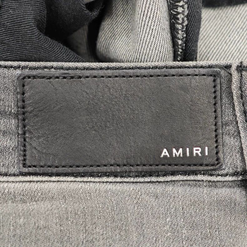 Amiri Amiri grey cut distressed jeans Size US 32 / EU 48 - 5 Thumbnail