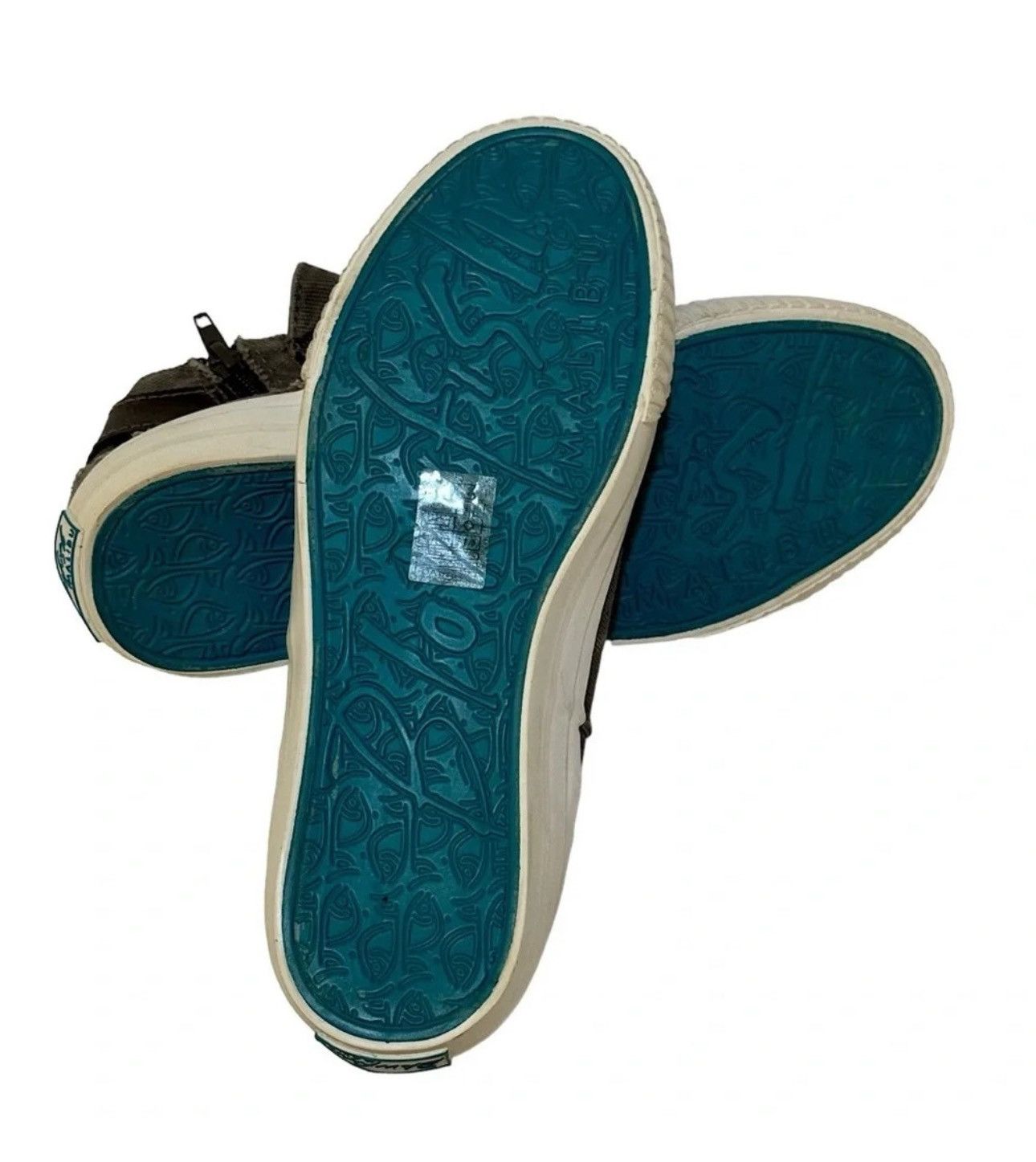 Designer Blowfish Malibu Brown Whiskey HighTop Canvas Sneakers Sz 7.5 Size US 7.5 / IT 37.5 - 8 Thumbnail