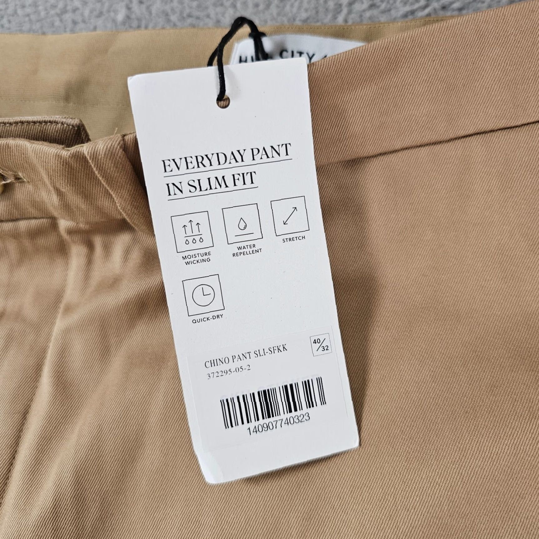 Vintage Hill City Pants Mens Slim Straight Cotton Blend 40x30 Brown 40x32 Tag Everyday Pant Chino Stretch Comfortable Size US 40 / EU 56 - 7 Thumbnail