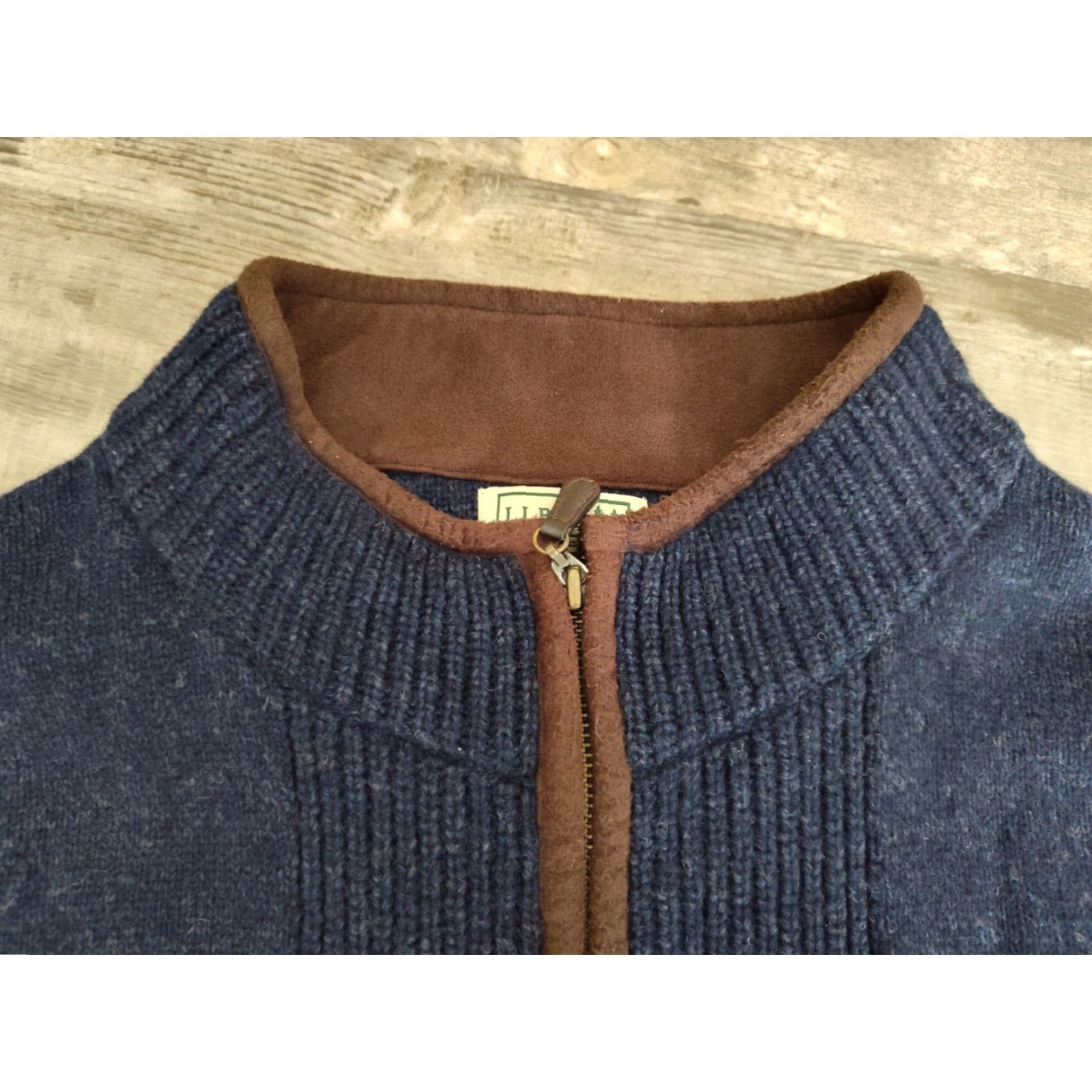 Vintage VINTAGE L.L.Bean Lambs Wool Sweater Vest Full Zip - Size L - Blue - 100% Lambs Wool - Adult Mens Betted EUC Size US L / EU 52-54 / 3 - 5 Thumbnail