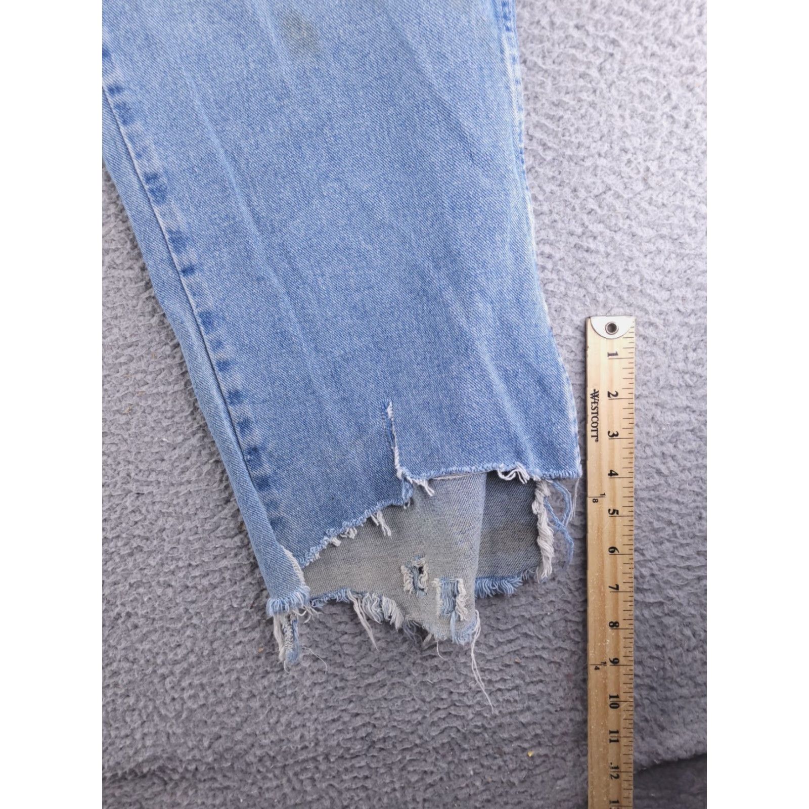Nautica VINTAGE Nautica Jeans Mens 36x29 Blue Distressed Wide-Leg Work Size US 36 / EU 52 - 5 Thumbnail