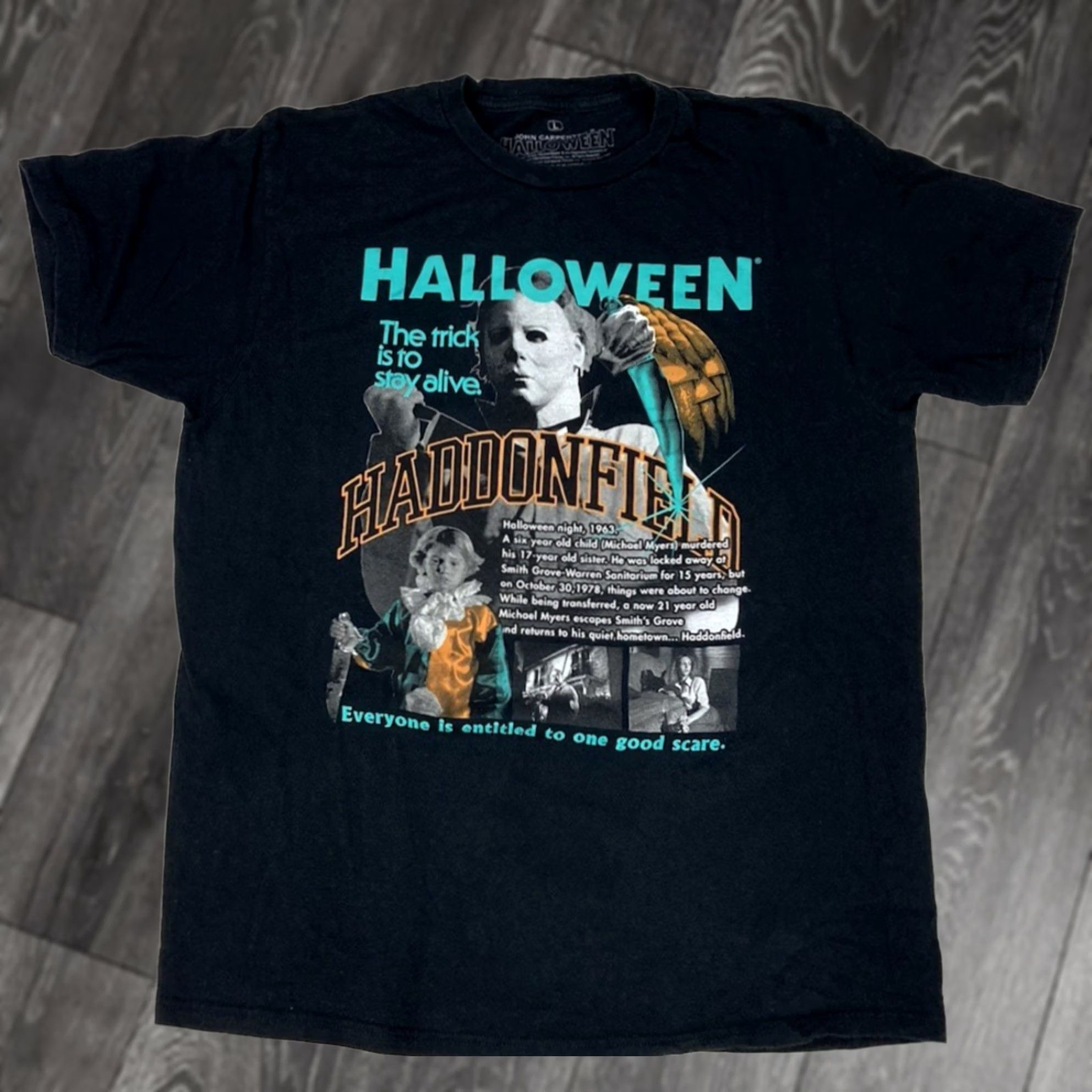 Ripple Junction VINTAGE John Carpenter's Halloween Graphic T-shirt Men XL Black Haddonfield Movie Ripple Junction Shirt Mens Black Halloween 80s 90s Paperboy logos Size US XL / EU 56 / 4 - 1 Thumbnail