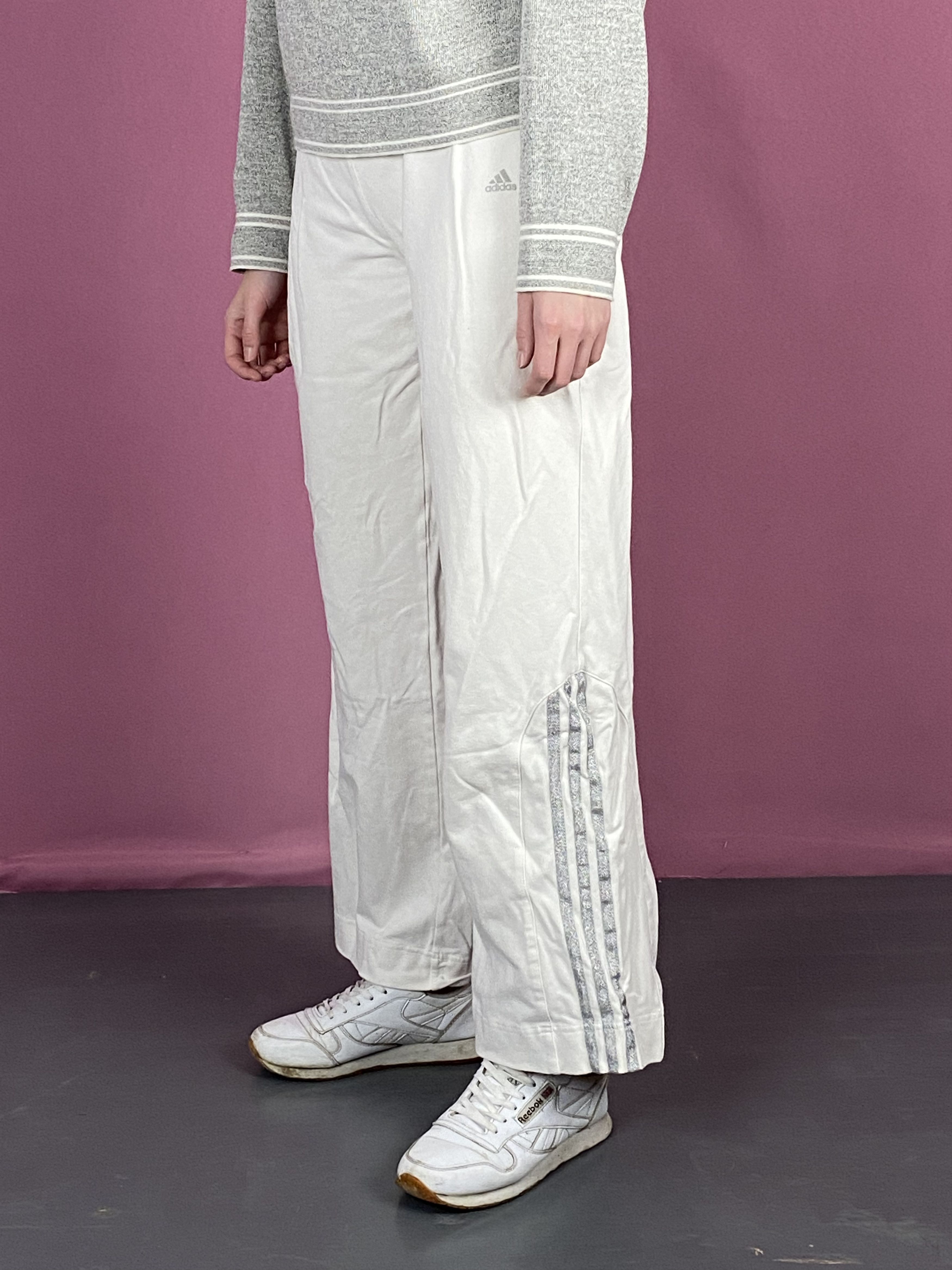 Adidas × Vintage Adidas Y2K Vintage Women's Wide Track Pants - M Size 32" / US 10 / IT 46 - 2 Thumbnail