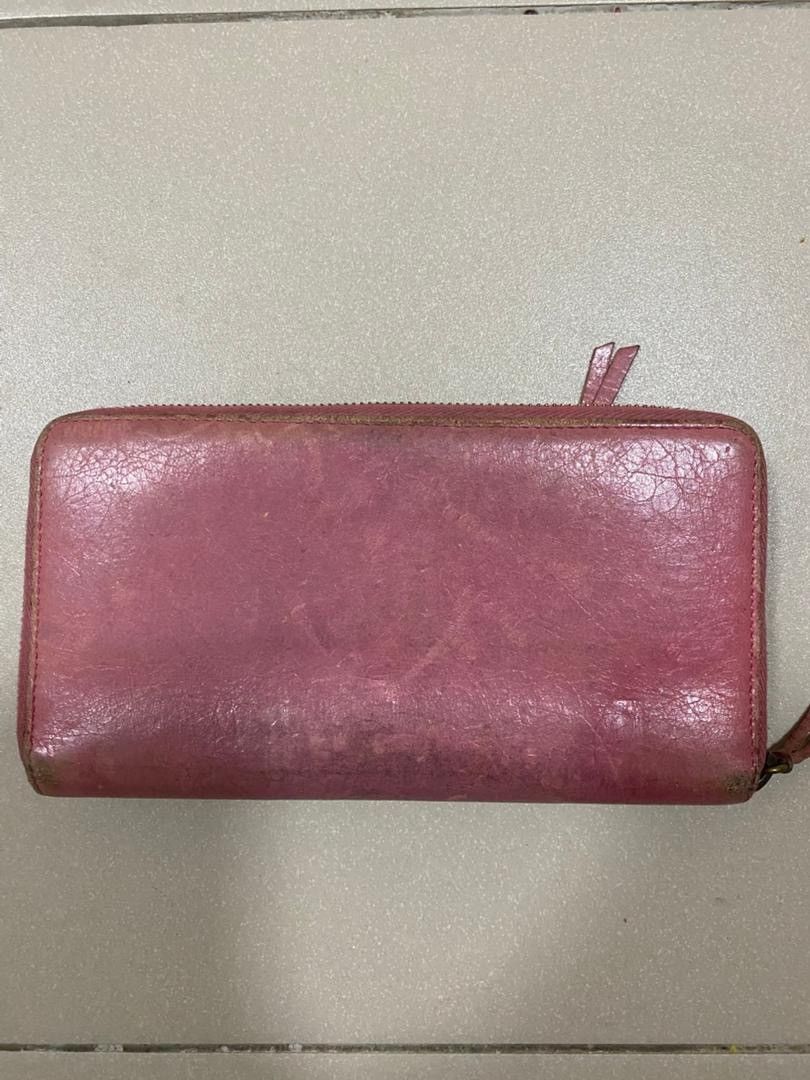 Balenciaga Balenciaga Paris Classic Long Zip Wallet – Pink Size ONE SIZE - 2 Thumbnail