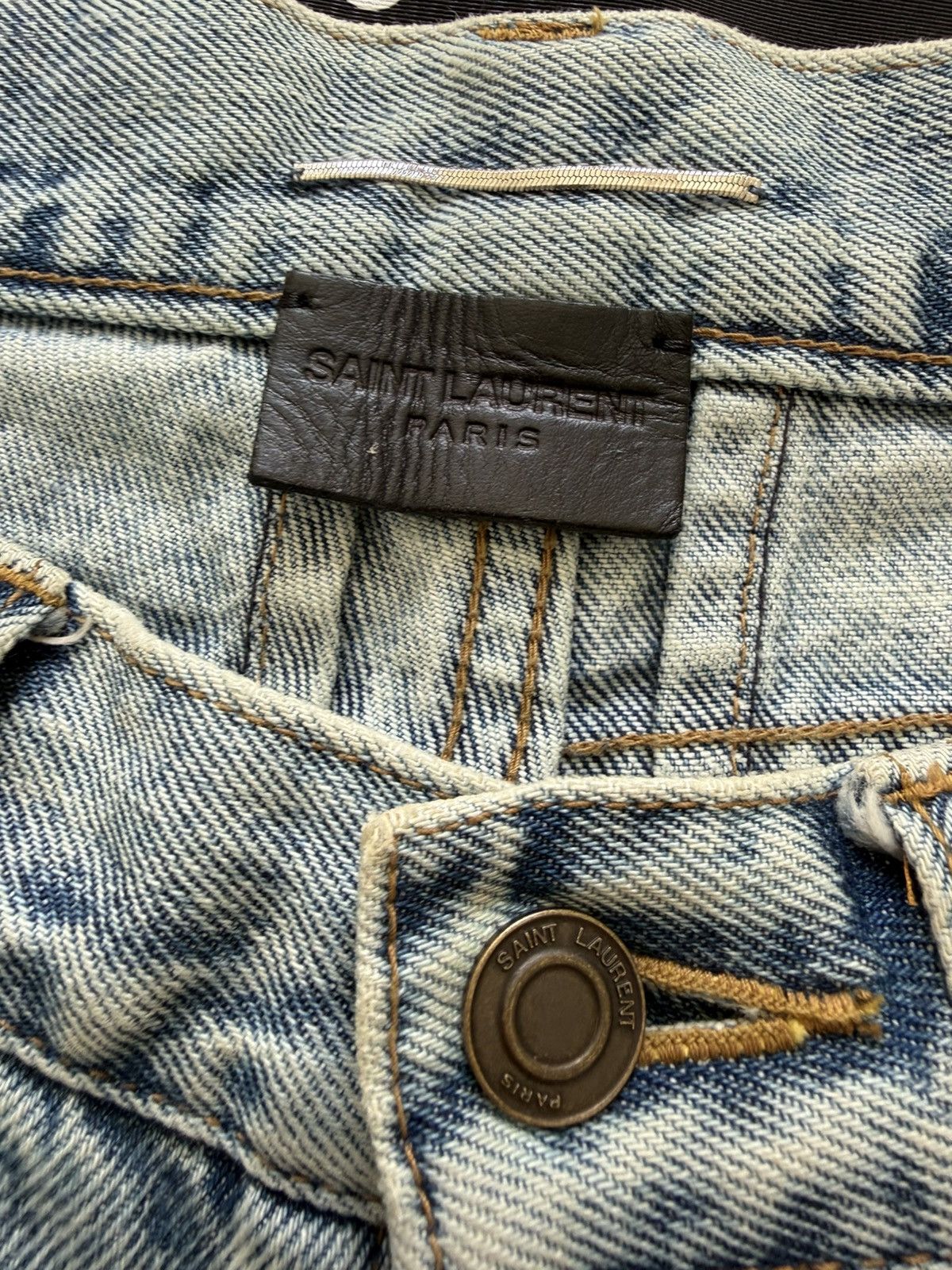 Saint Laurent Paris 1/1 SS16 Saint Laurent knee slit crash hedi jeans 28 sample Size US 28 / EU 44 - 23 Thumbnail