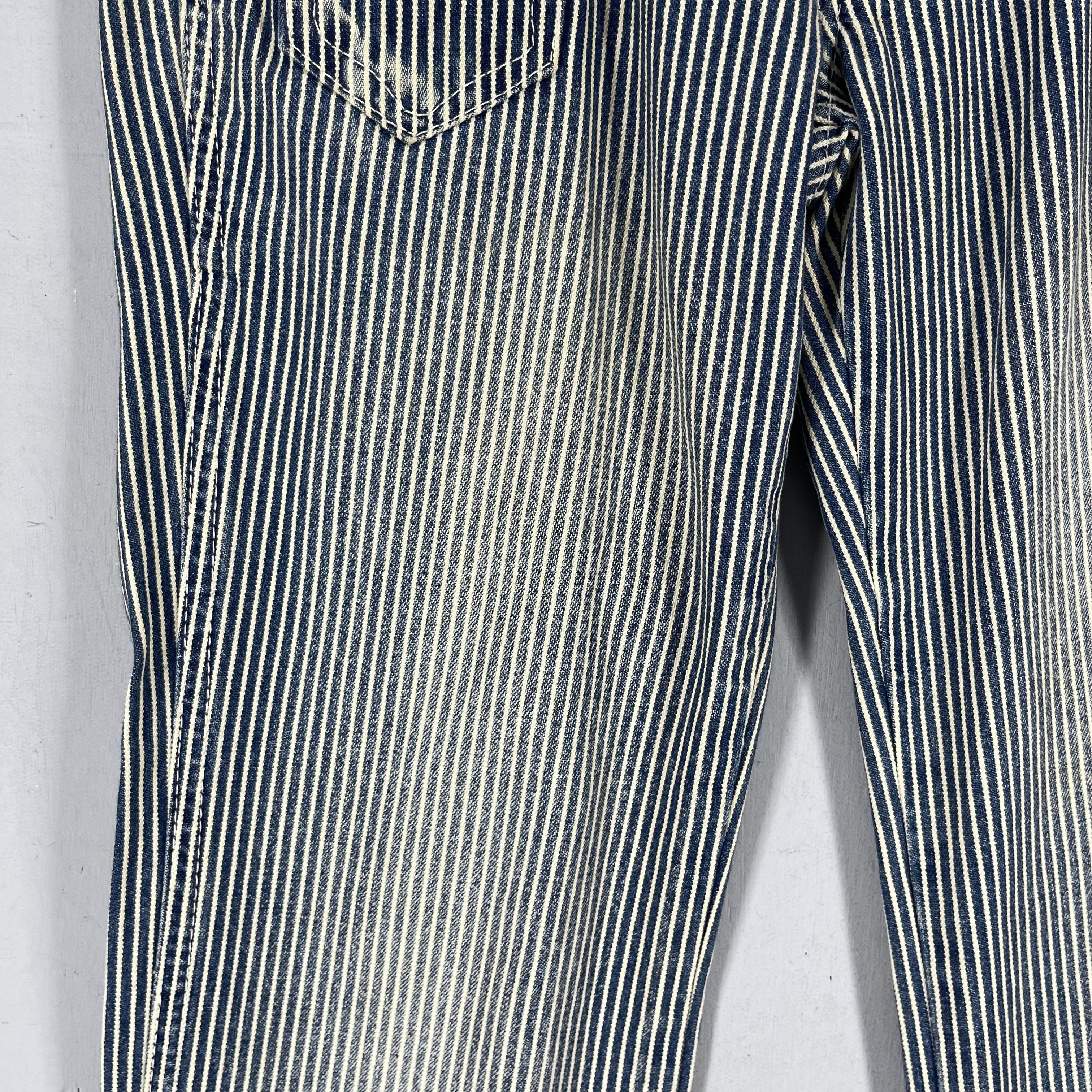 Jean × Levi's × Vintage W31 L32 Vintage Distressed Levis Hickory Stripes Pants Size 31" - 5 Thumbnail