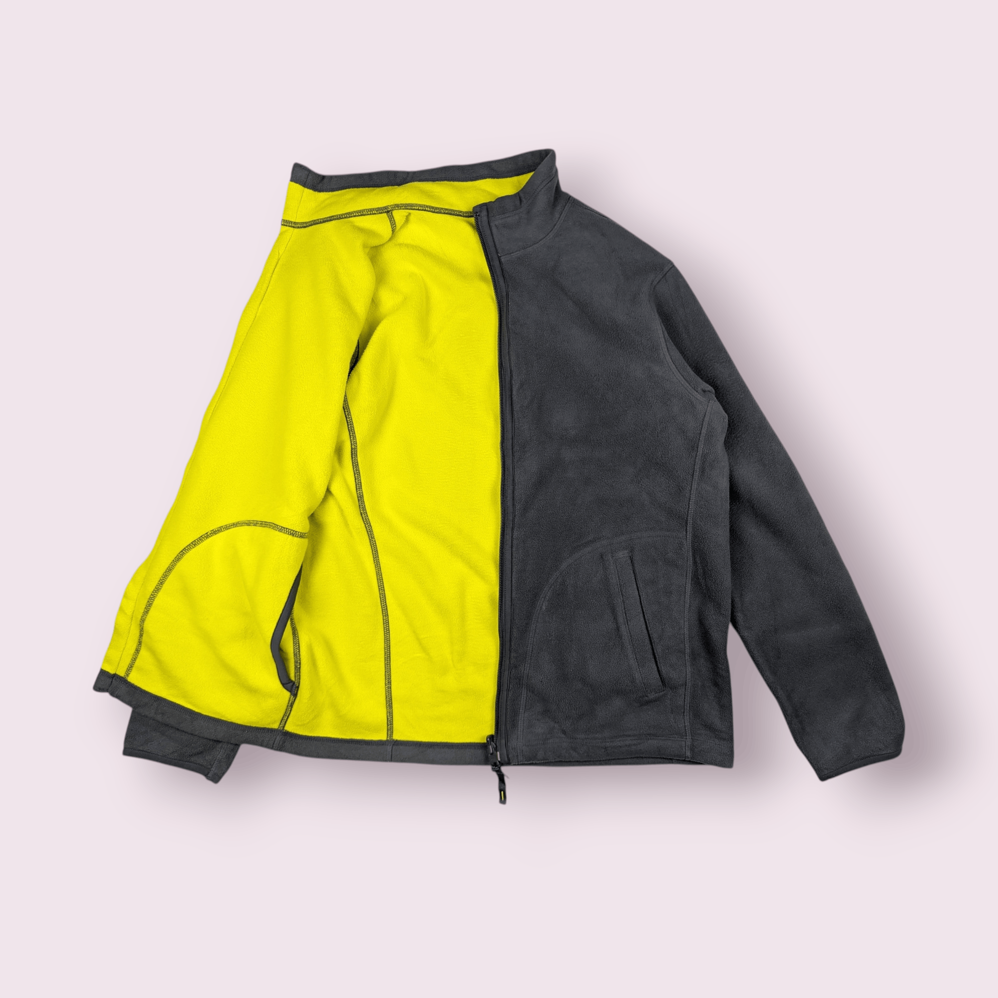 Uniqlo UNIQLO Reversible Grey Yellow Sherpa Fleece Jacket Size US S / EU 44-46 / 1 - 1 Thumbnail