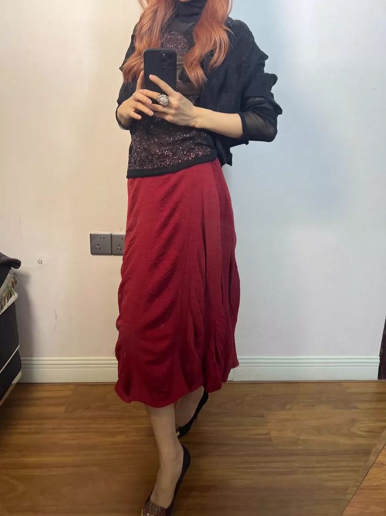 Issey Miyake issey miyake size:m Pleated bubble wool skirt Size 42" / US 20 - 8 Thumbnail