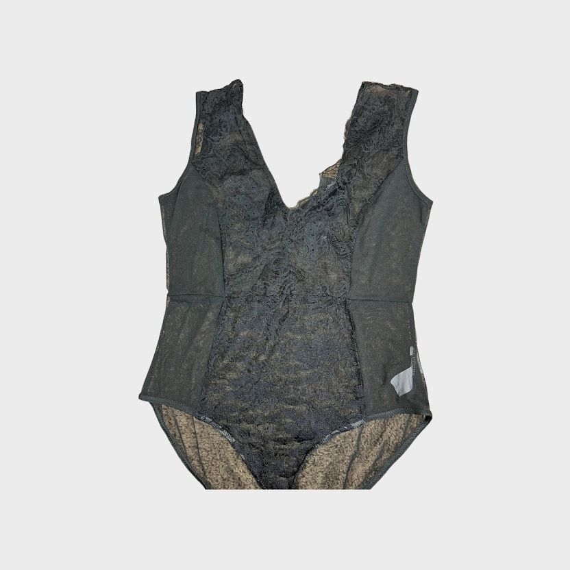 Nasty Gal Nasty Gal | Lace & Mesh Mix Plunge Bodysuit | Large NWT Size L / US 10 / IT 46 - 3 Thumbnail