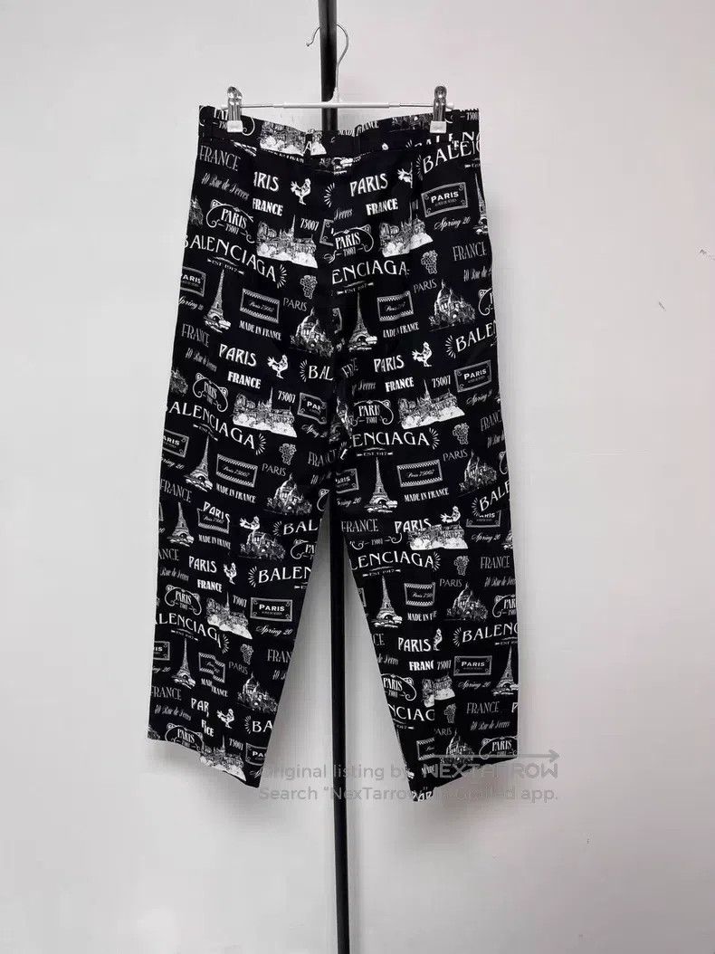Balenciaga Balenciaga Logo Printed Straight Leg Casual Pants Size US 30 / EU 46 - 2 Thumbnail