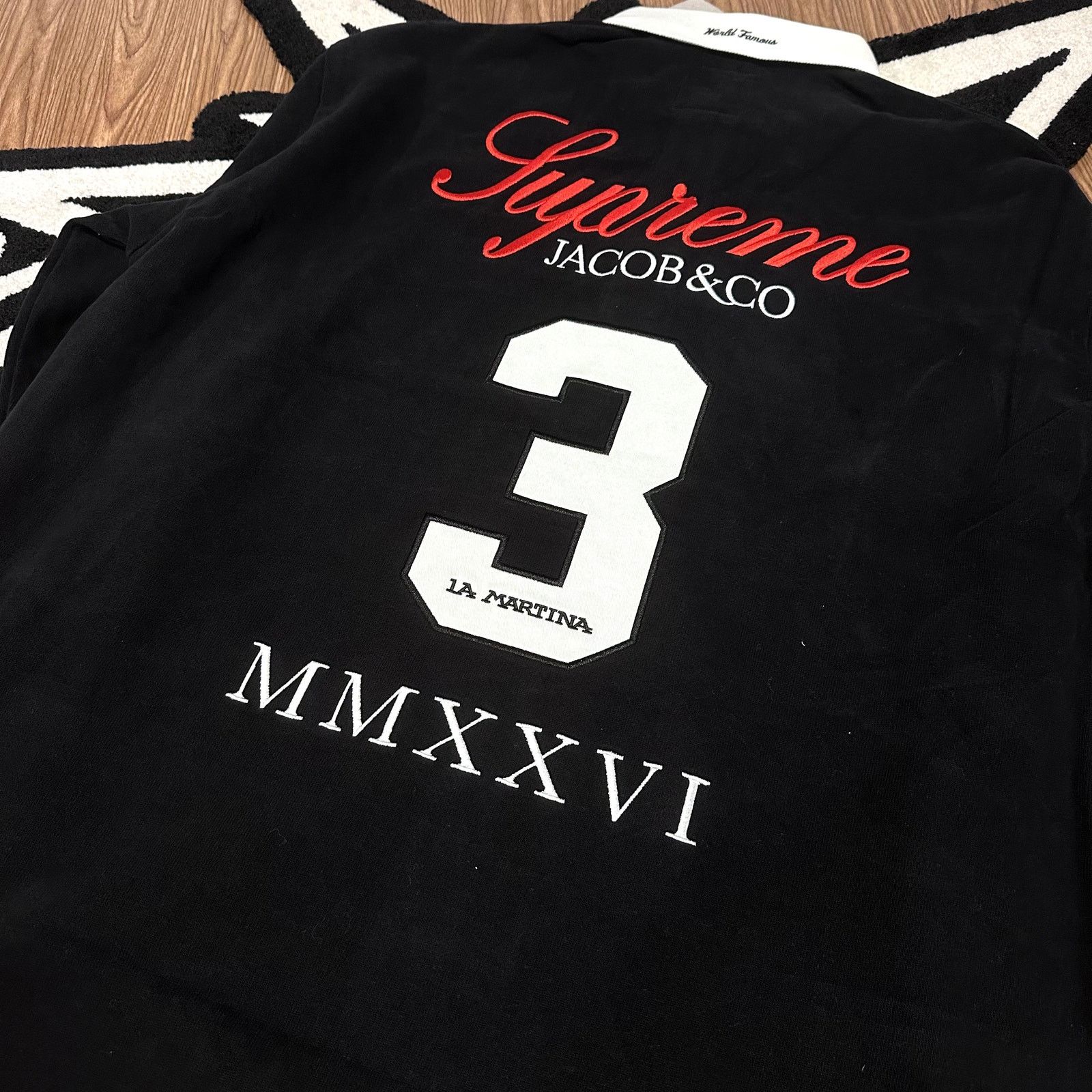 Supreme Supreme La Martina Rugby Stripe Black – Small Size US S / EU 44-46 / 1 - 5 Thumbnail