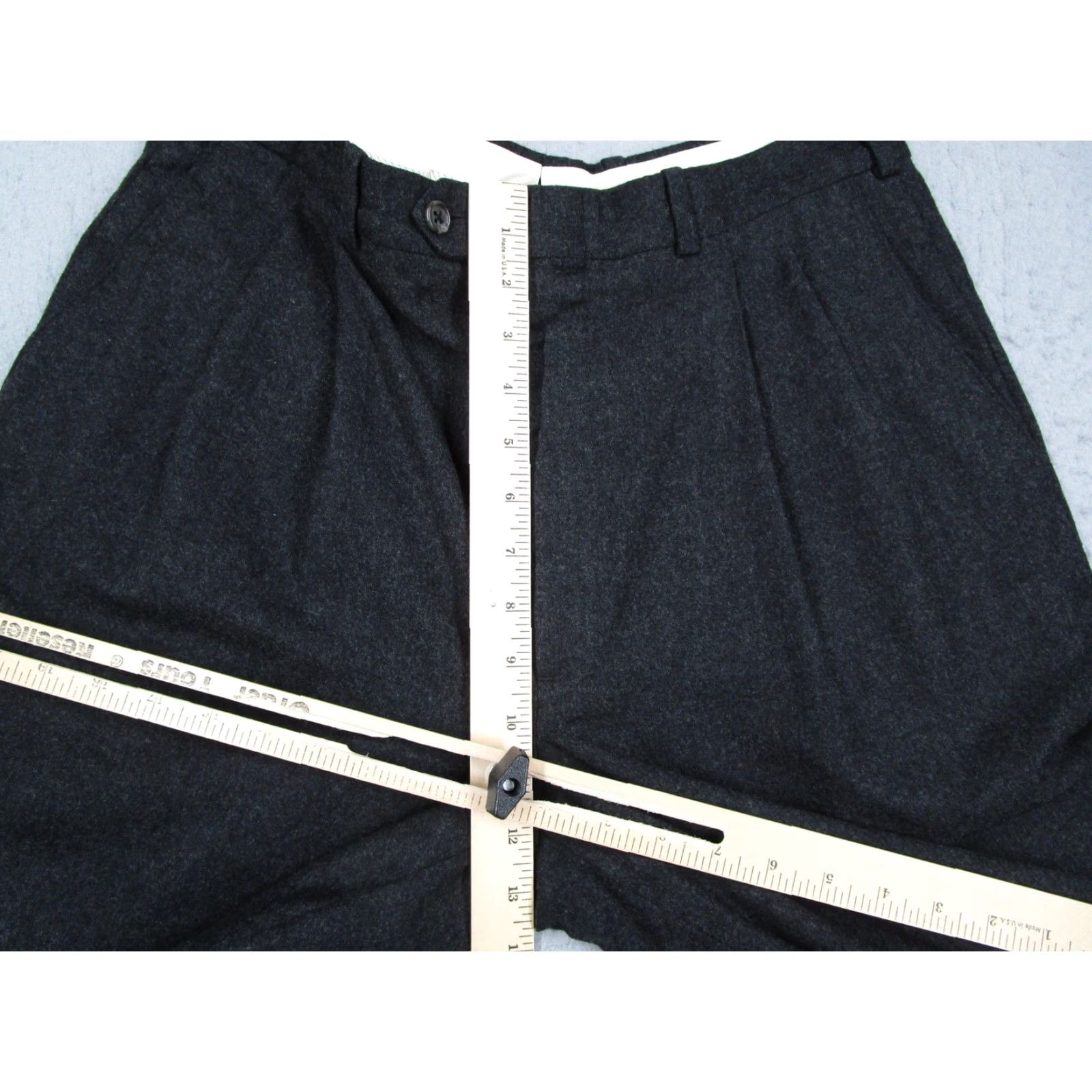 Vintage VINTAGE JB Britches Pants Mens 34x28 Gray Wool Pleated Dress Trousers Made USA Retro Size US 34 / EU 50 - 5 Thumbnail