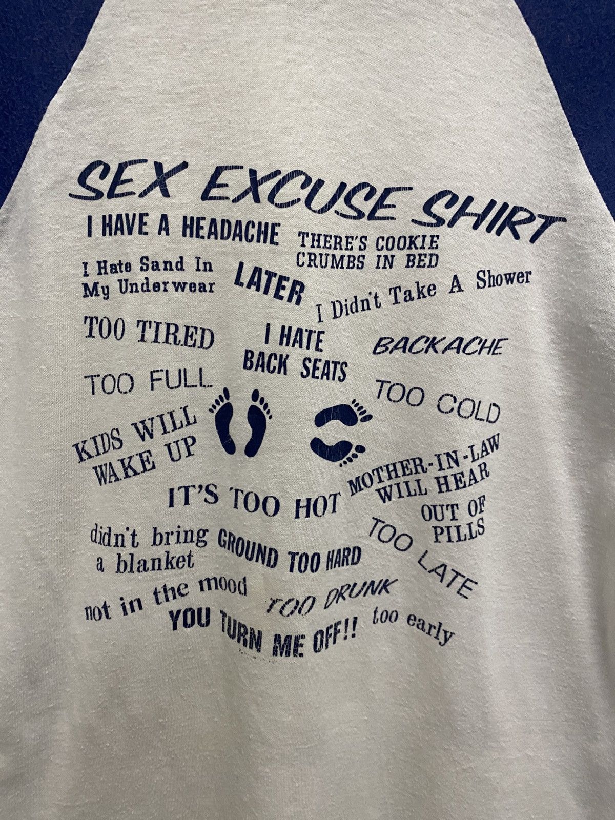 Vintage Vintage 80s SexTips Raglanshirt Size US L / EU 52-54 / 3 - 4 Thumbnail