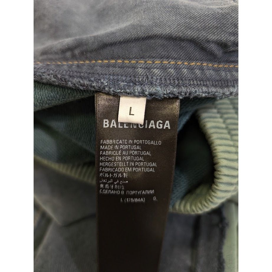 Balenciaga o1rshd1 Hybrid Sweatpants Denim in Blue Size US 34 / EU 50 - 14 Thumbnail