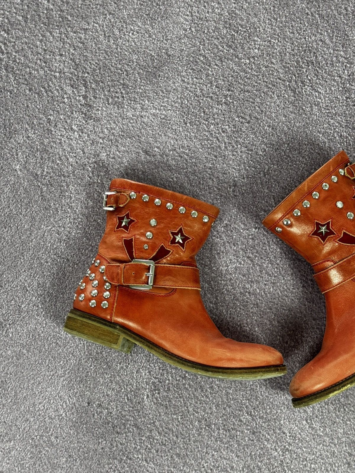 Japanese Brand Y2K 00’s Aesthetic Punk Vibes Leather Studded Boots Size US 10 / IT 40 - 3 Thumbnail