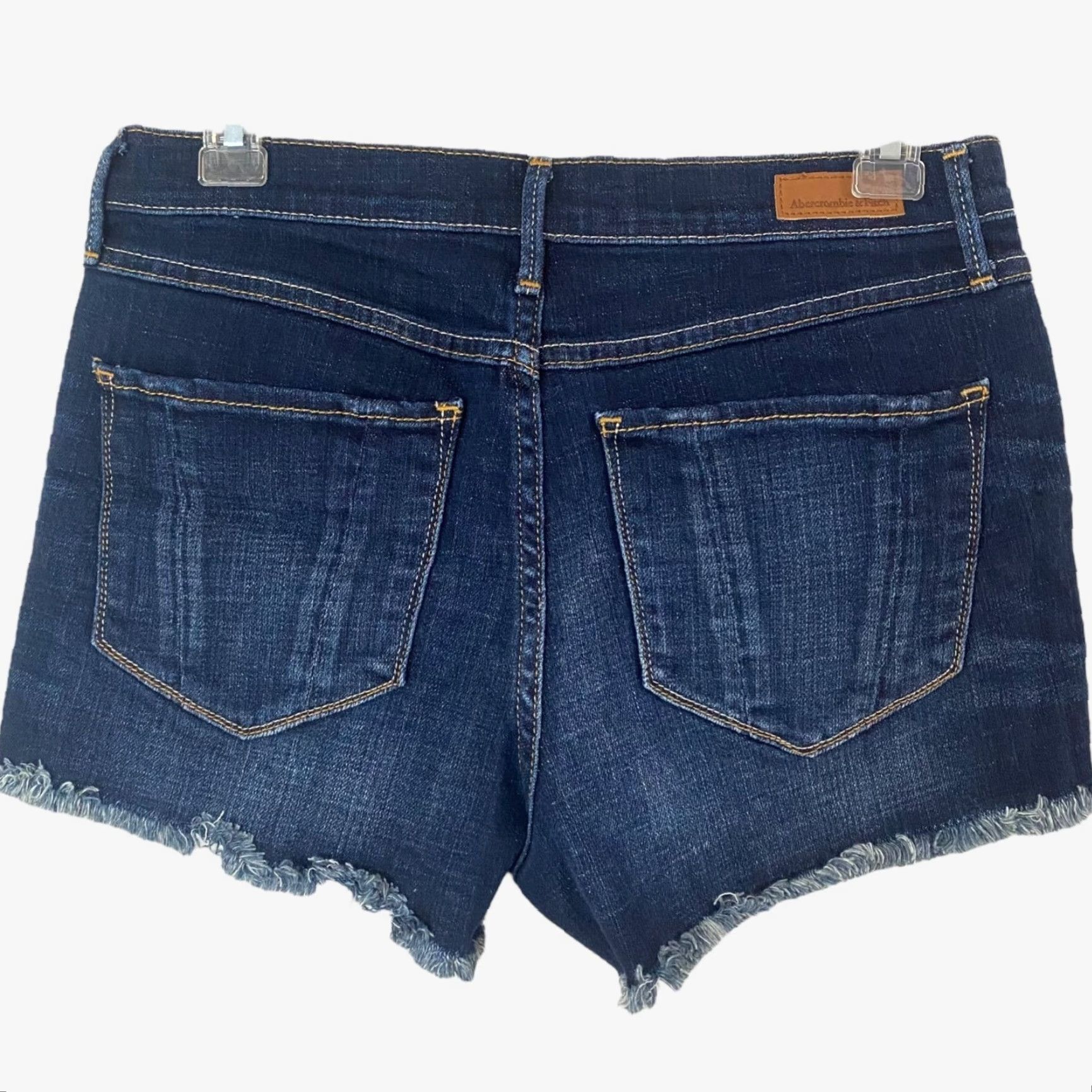 Abercrombie & Fitch Abercrombie & Fitch Jeans Shorts Women Size 27 Dark Wash Denim Cut-Offs Stretch Size 27" / US 4 / IT 40 - 4 Thumbnail