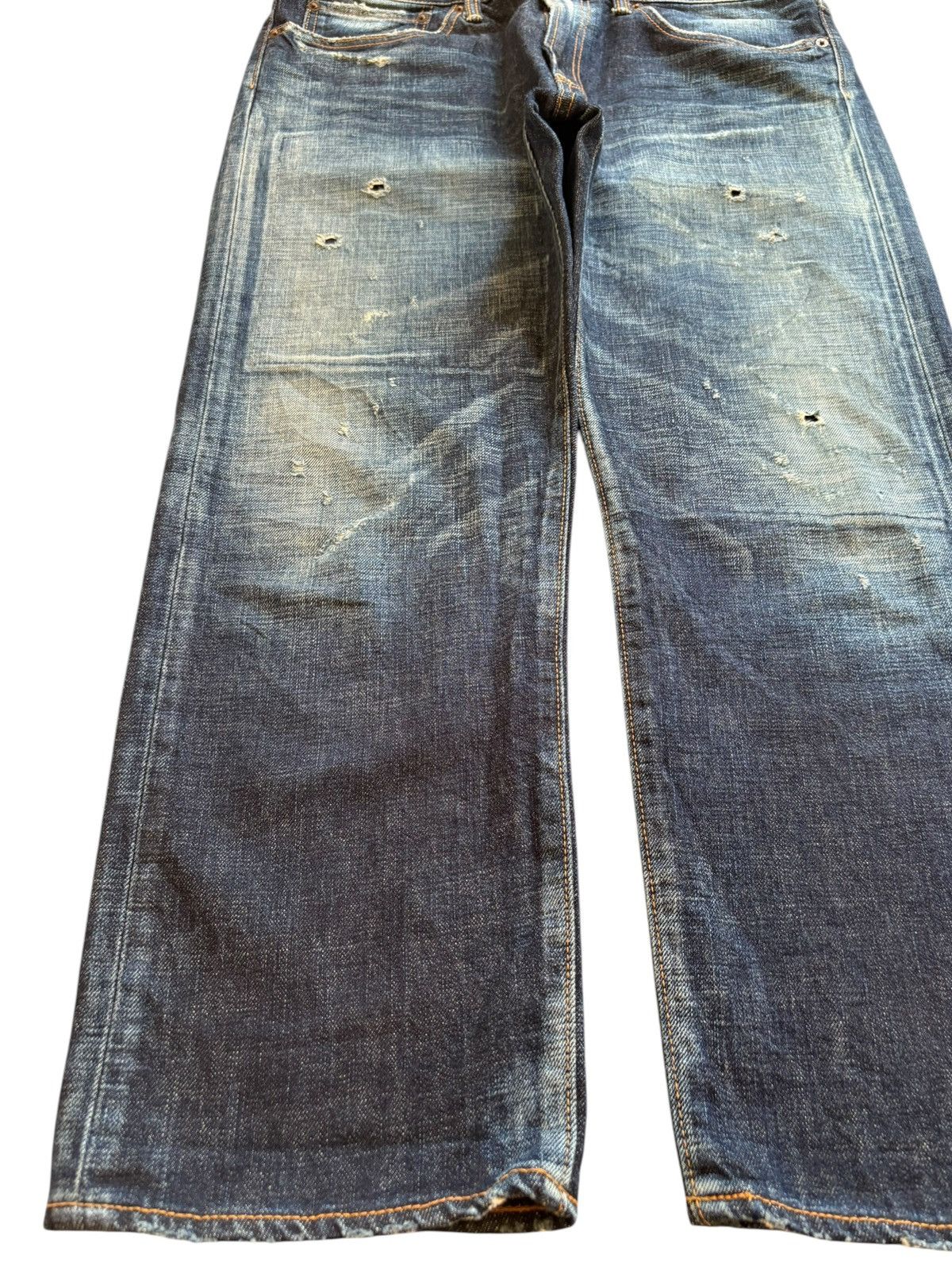 Eternal Vintage Eternal Patches Mud Wash Distressed Loose Jeans Size US 35 - 6 Thumbnail